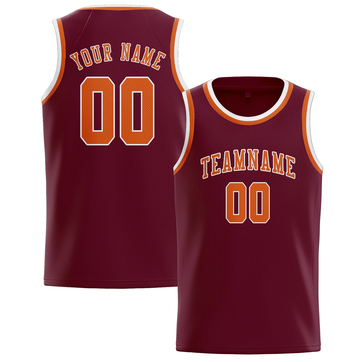 Custom Crimson Red Orange Basketball Jersey