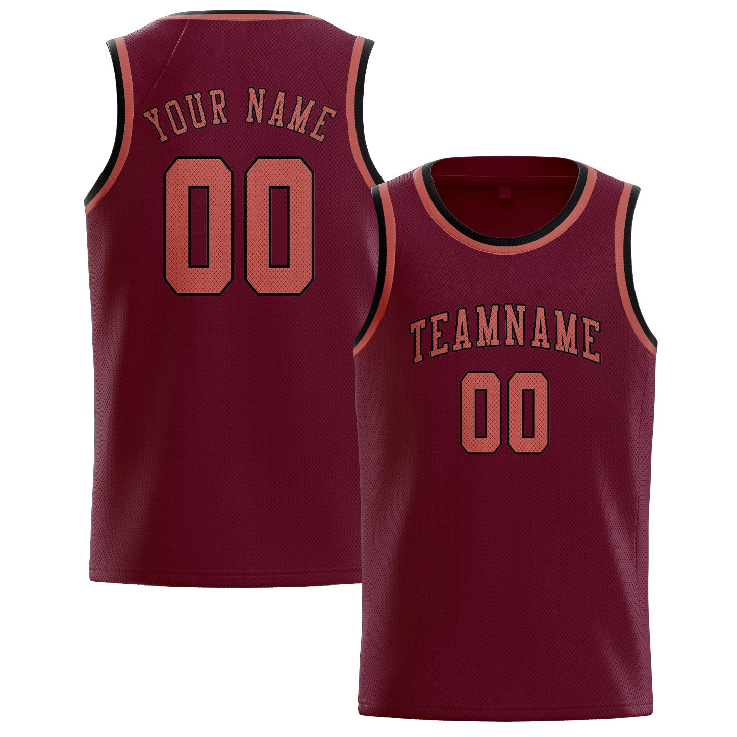 Custom Crimson Red Copper Rose Basketball Jersey