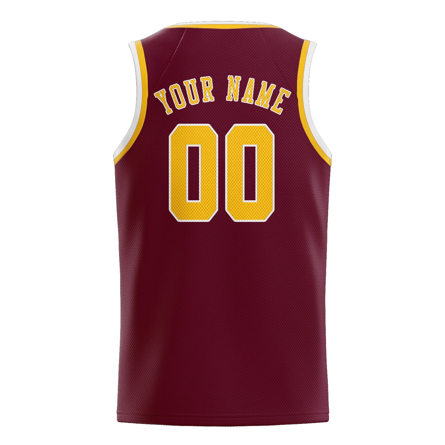 Custom Crimson Red Gold Basketball Jersey