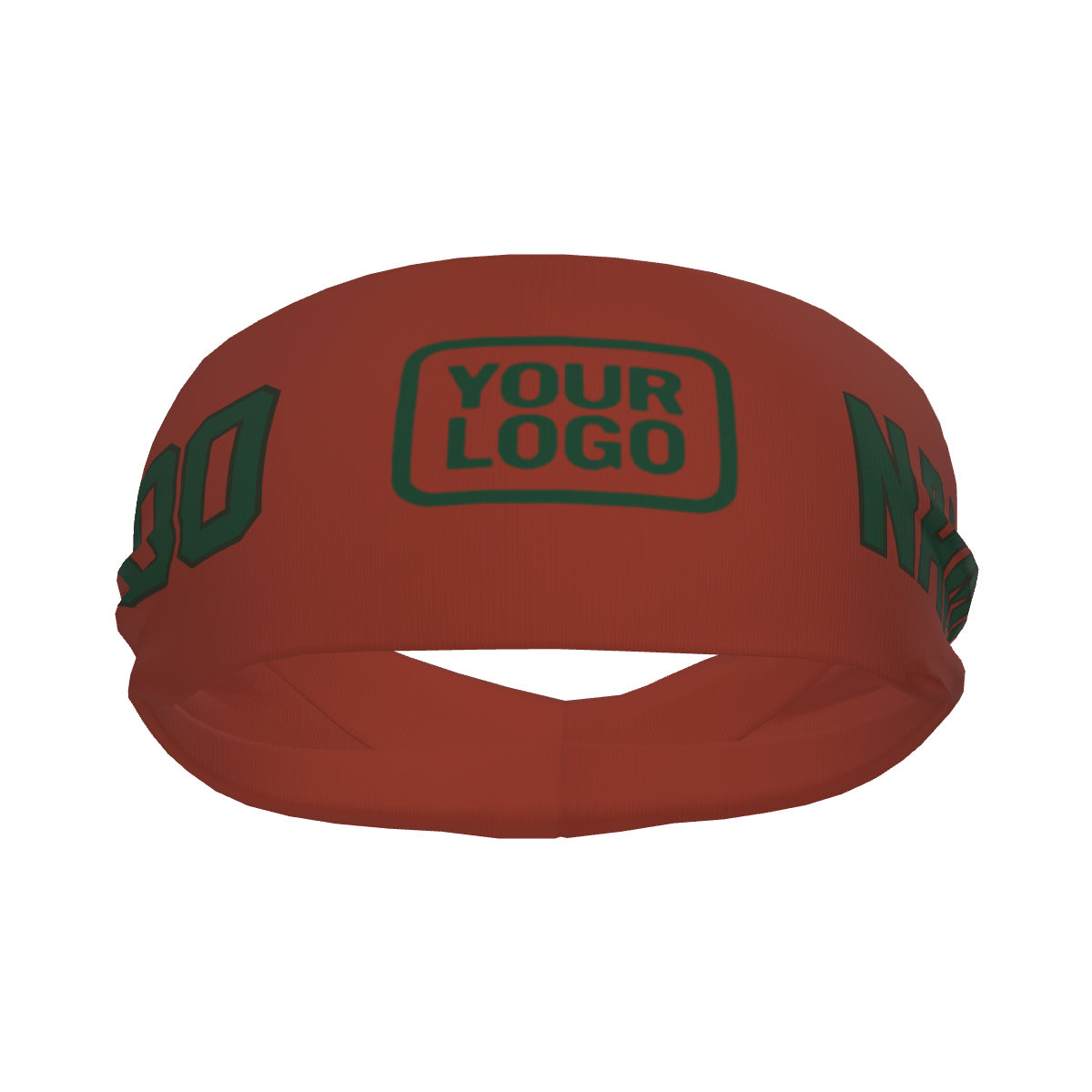 Custom Coral Red Green Sports headband