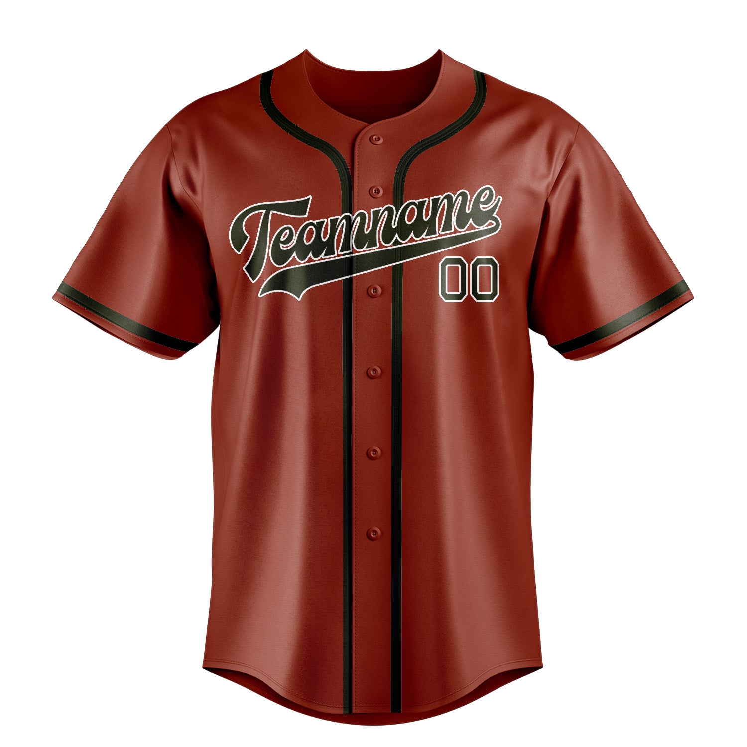 Custom Coral Red Olive Baseball Jersey