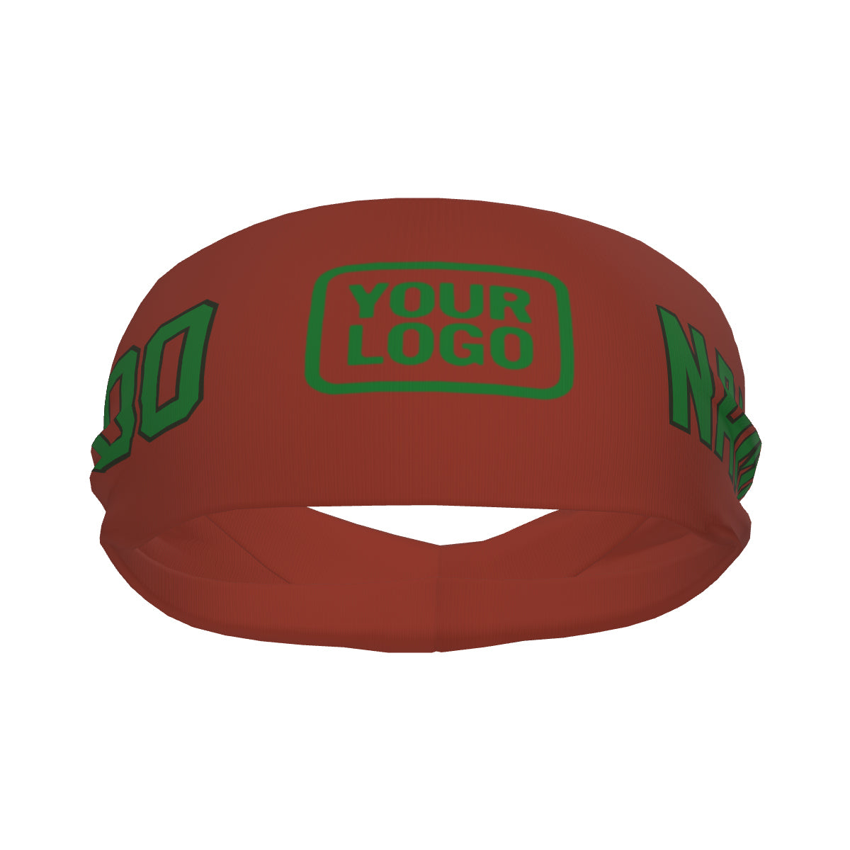 Custom Coral Red Emerald Green Sports headband