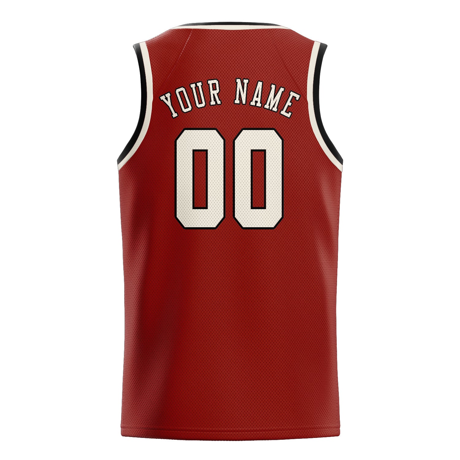 Custom Coral Red Cream Basketball Jersey