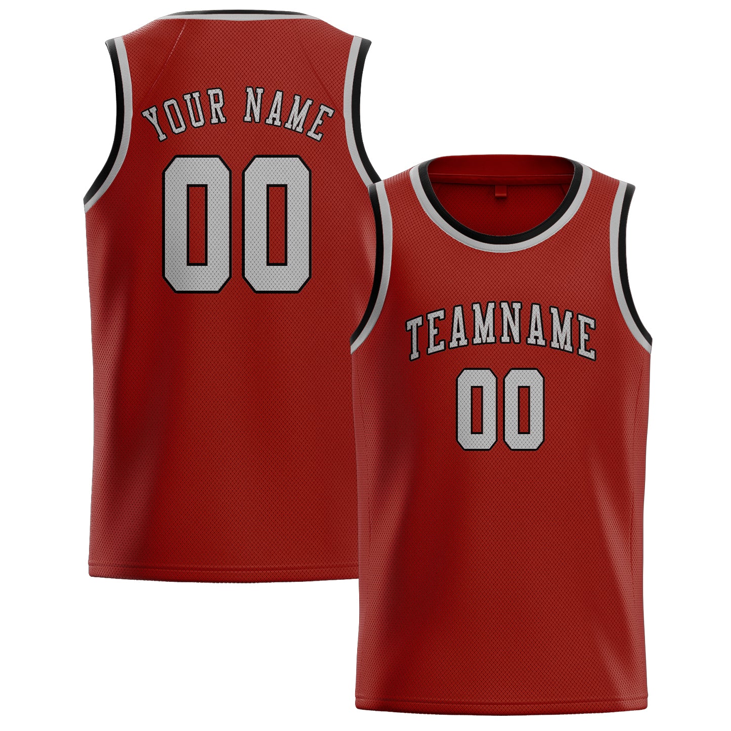 Custom Coral Red Gray Basketball Jersey