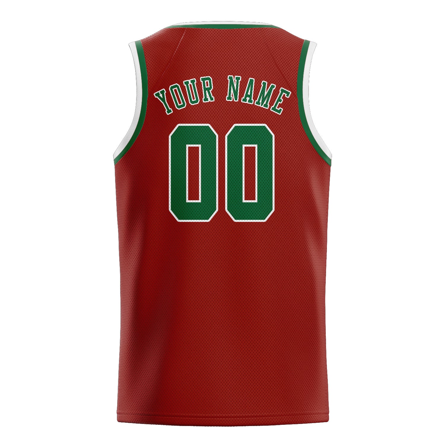 Custom Coral Red Green Basketball Jersey