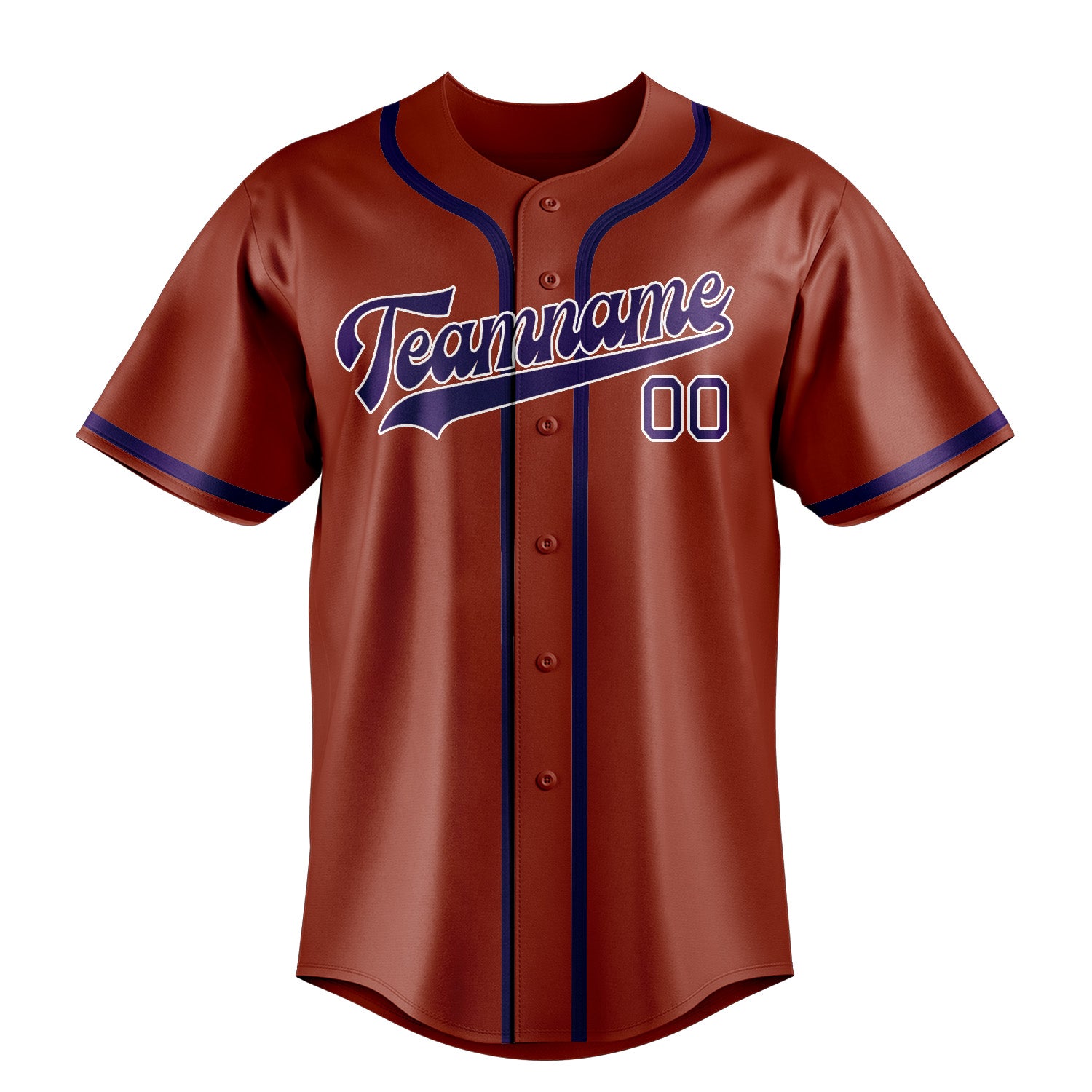 Custom Coral Red Purple Baseball Jersey