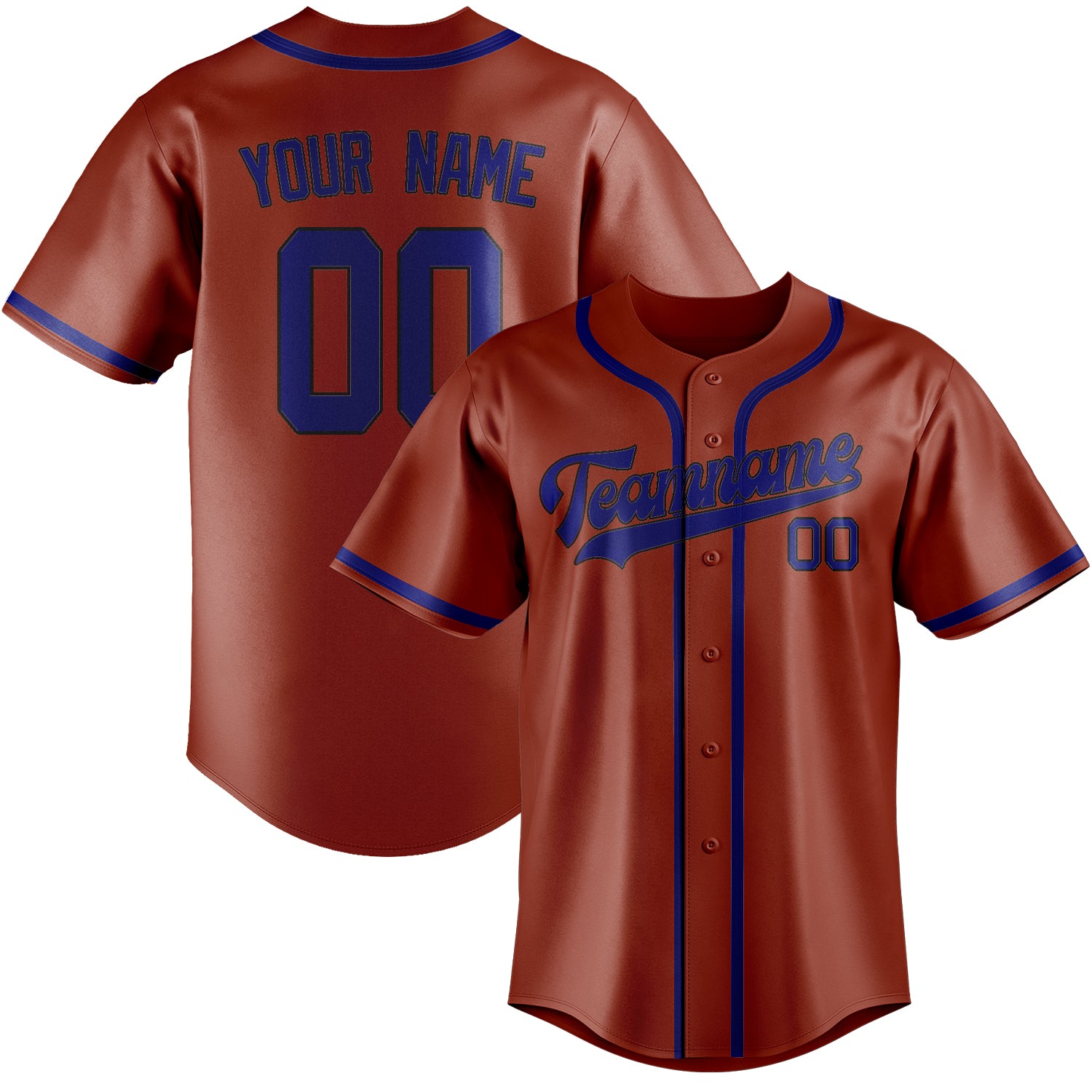 Custom Coral Red Sky Blue Baseball Jersey