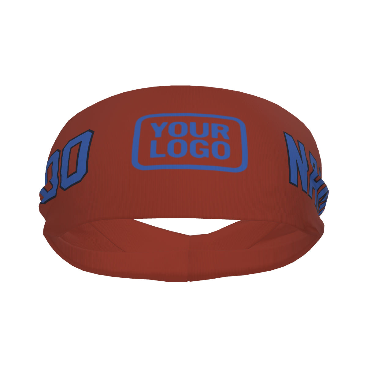 Custom Coral Red Sky Blue Sports headband