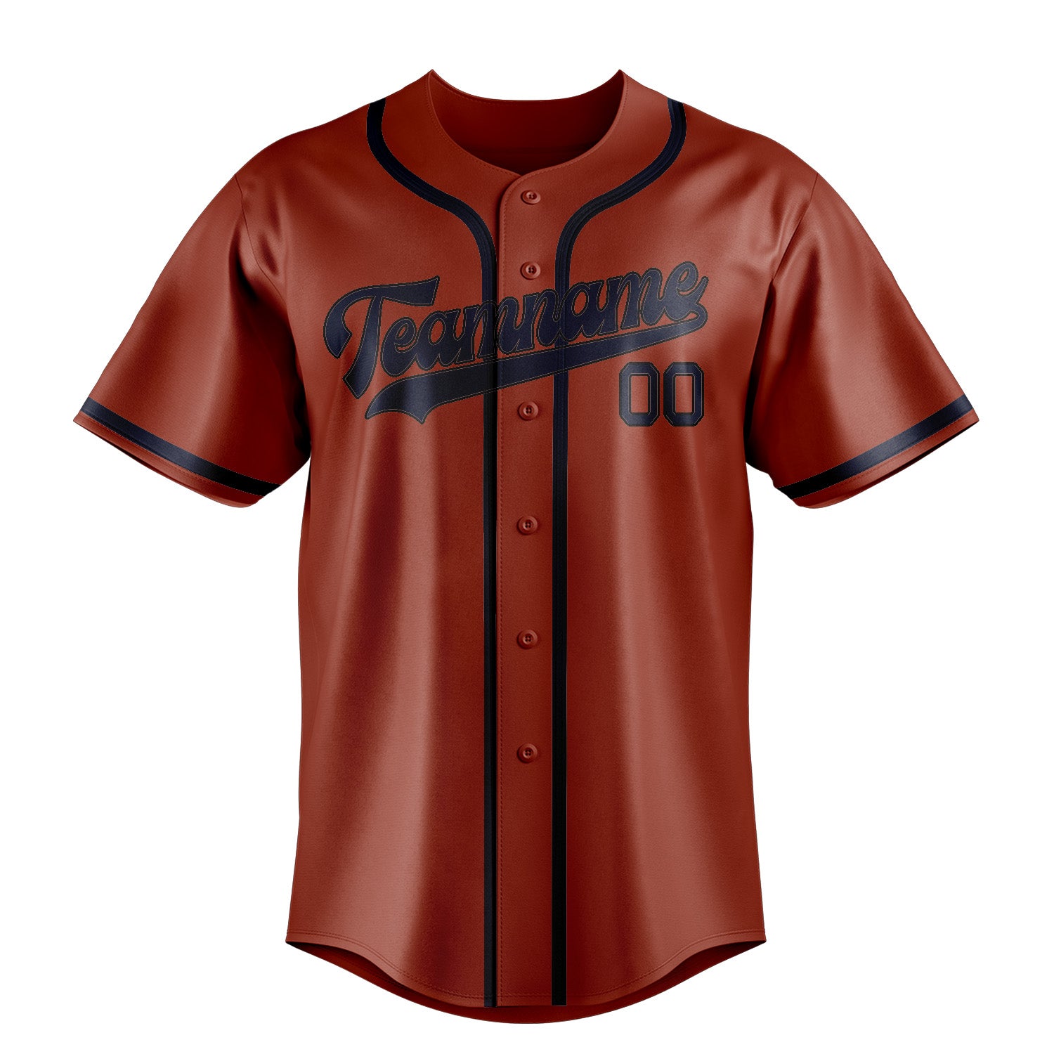 Custom Coral Red Navy Baseball Jersey