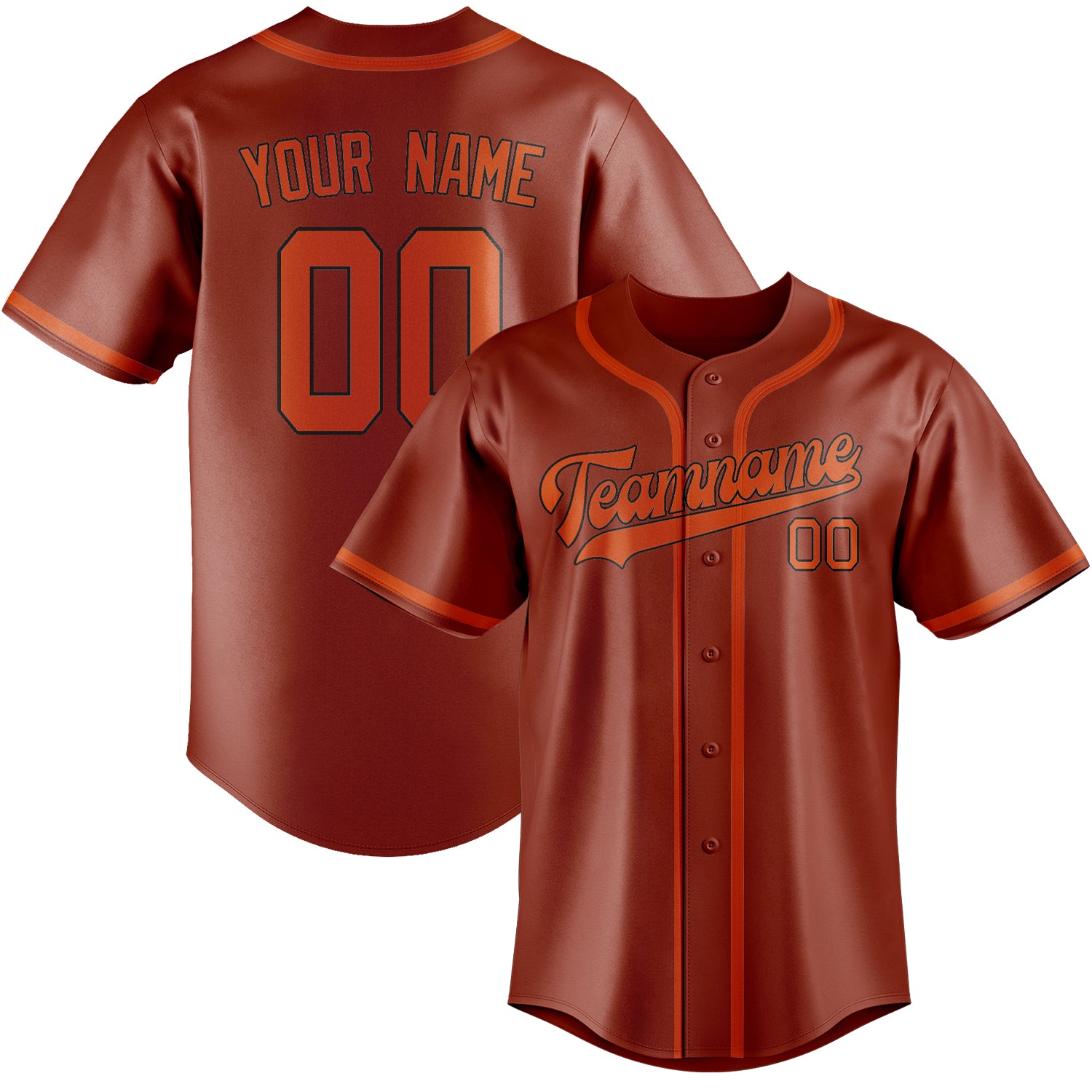 Custom Coral Red Orange Red Baseball Jersey