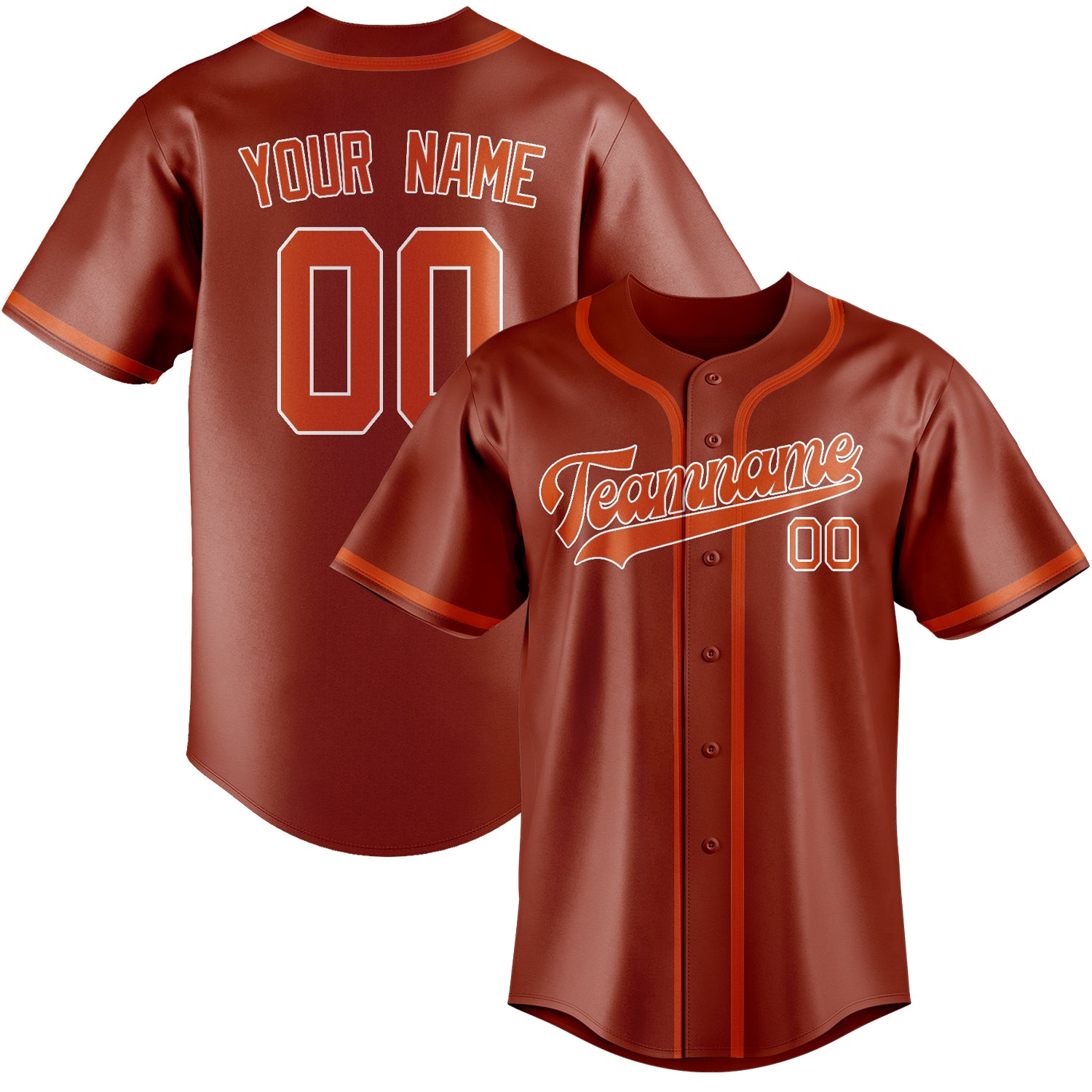 Custom Coral Red Orange Red Baseball Jersey