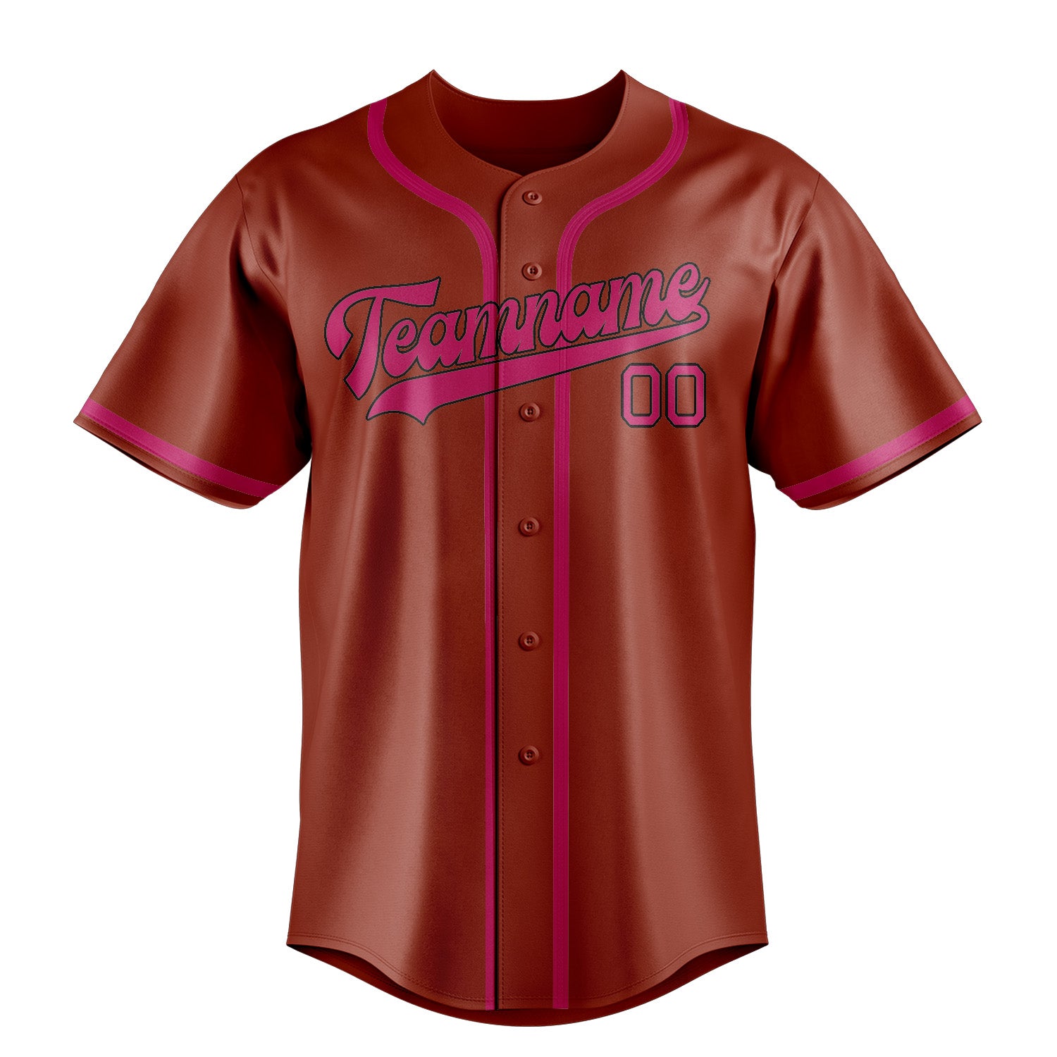 Custom Coral Red Pink Baseball Jersey
