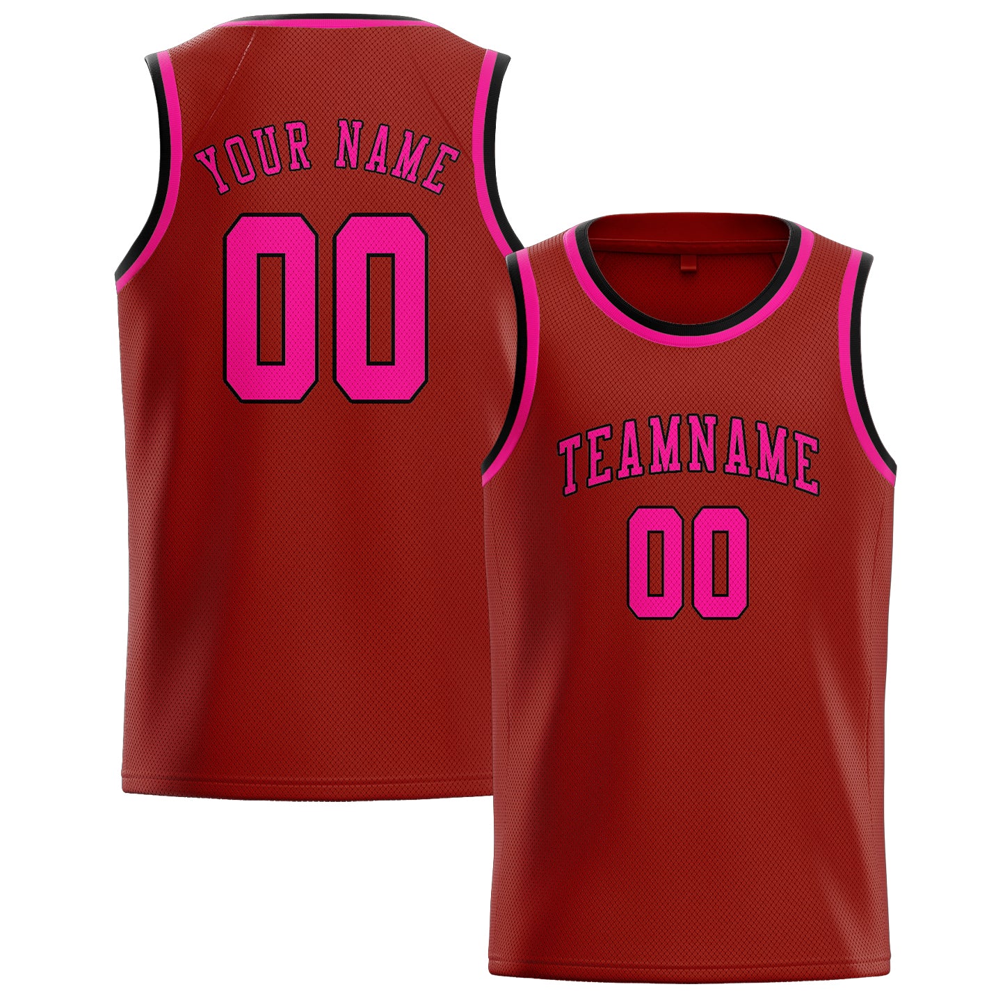 Custom Coral Red Pink Basketball Jersey