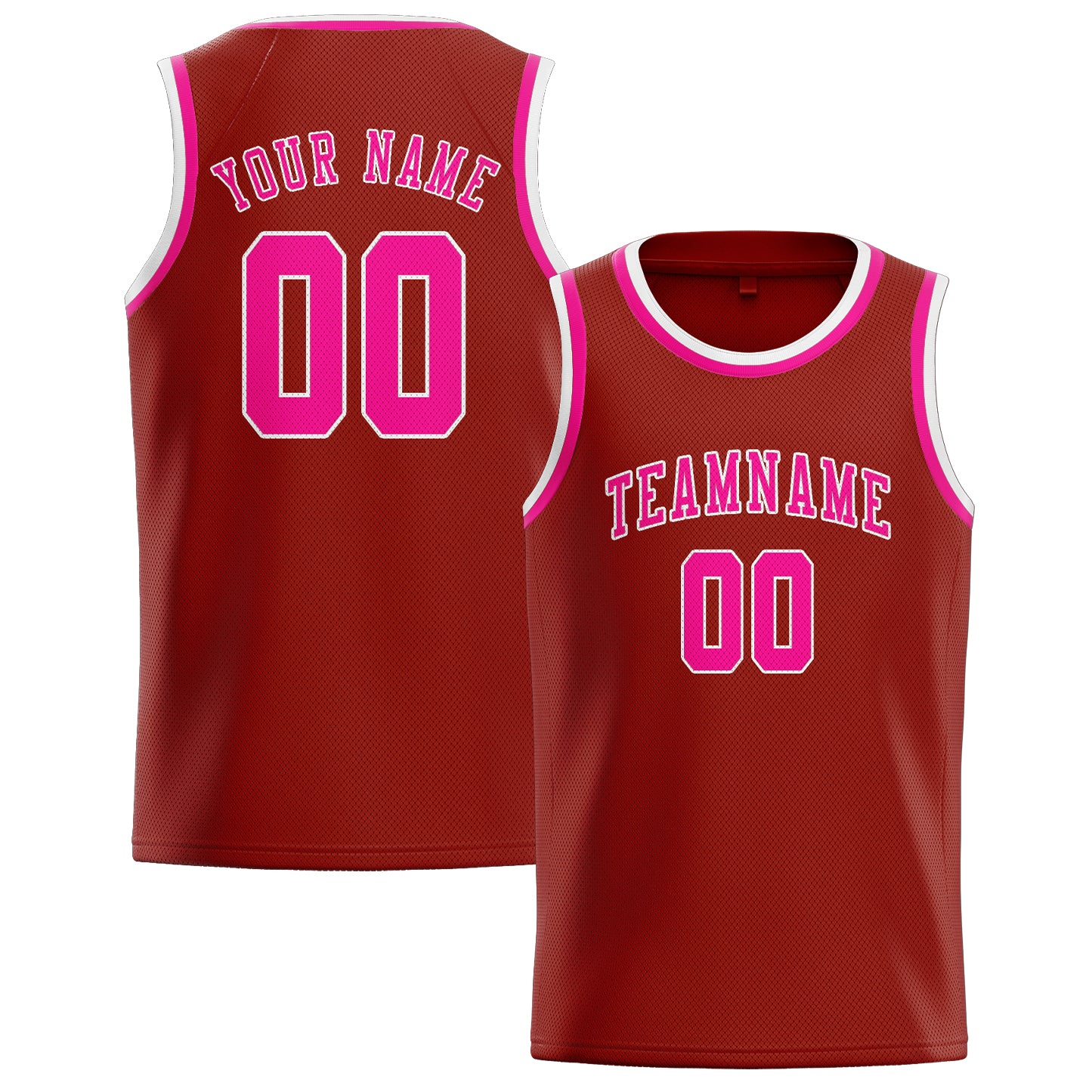 Custom Coral Red Pink Basketball Jersey
