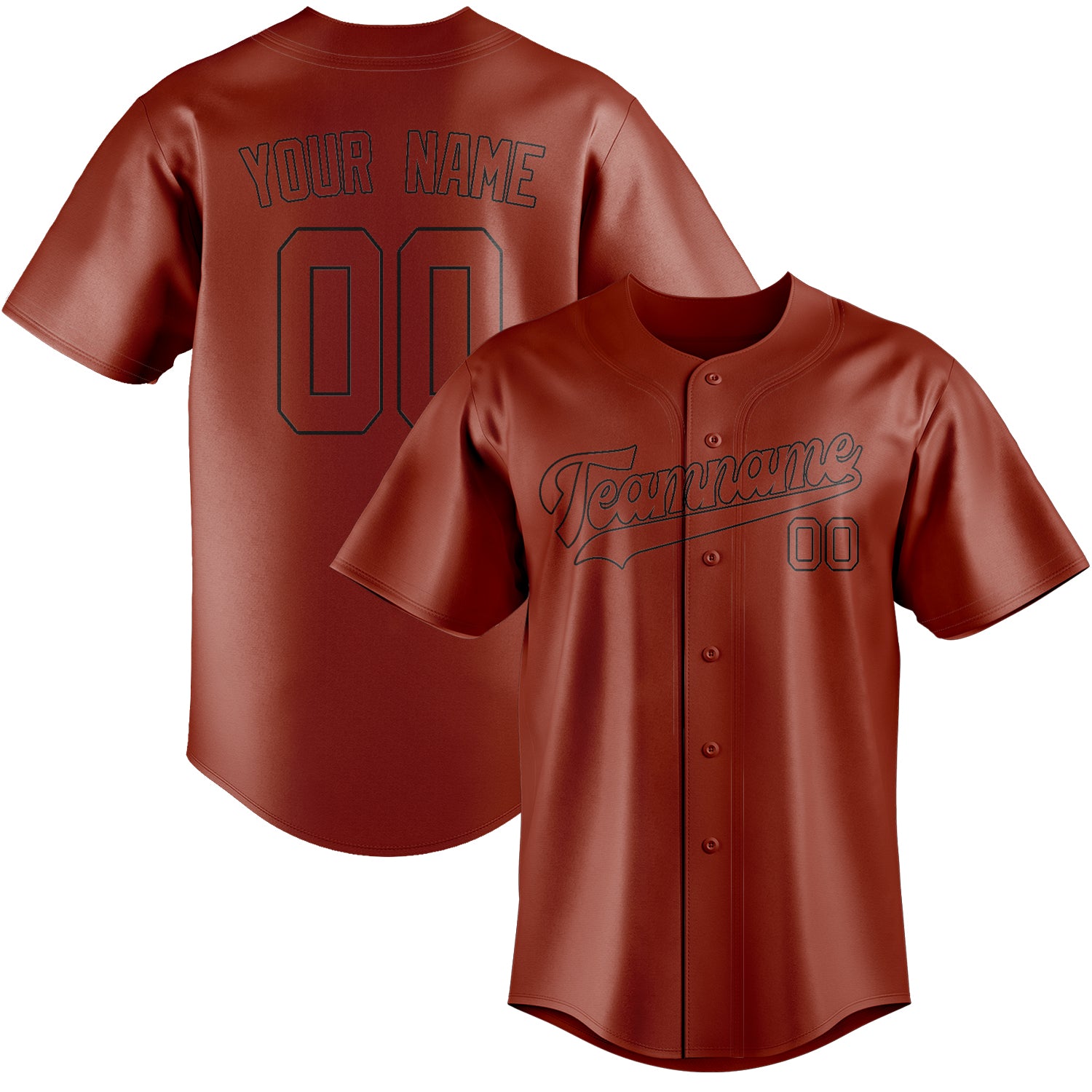 Custom Coral Red Black Baseball Jersey
