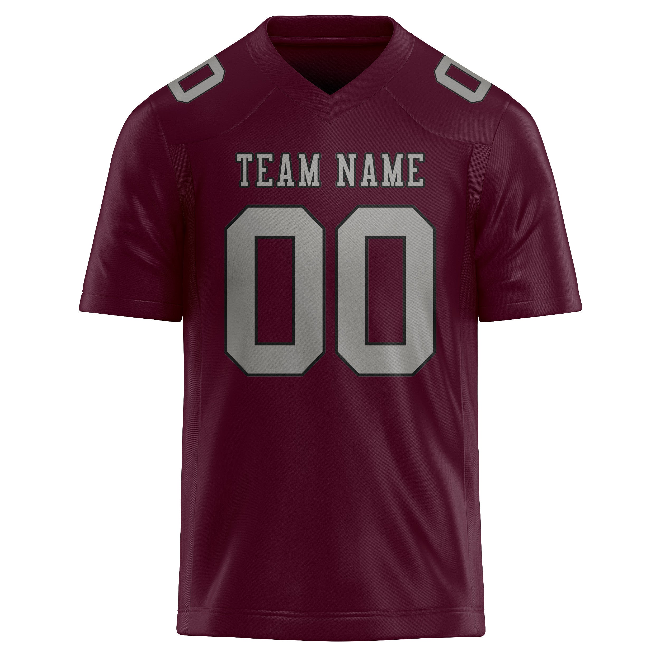 Custom Coral Red Gray Football Jersey