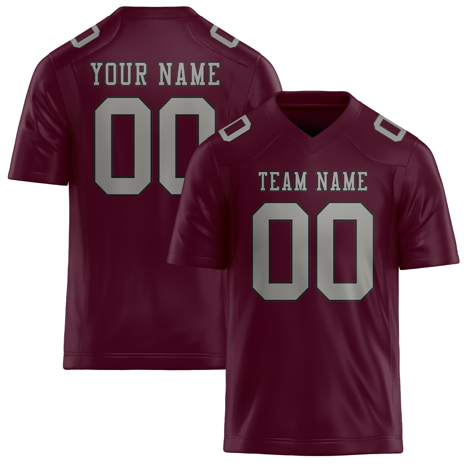 Custom Coral Red Gray Football Jersey