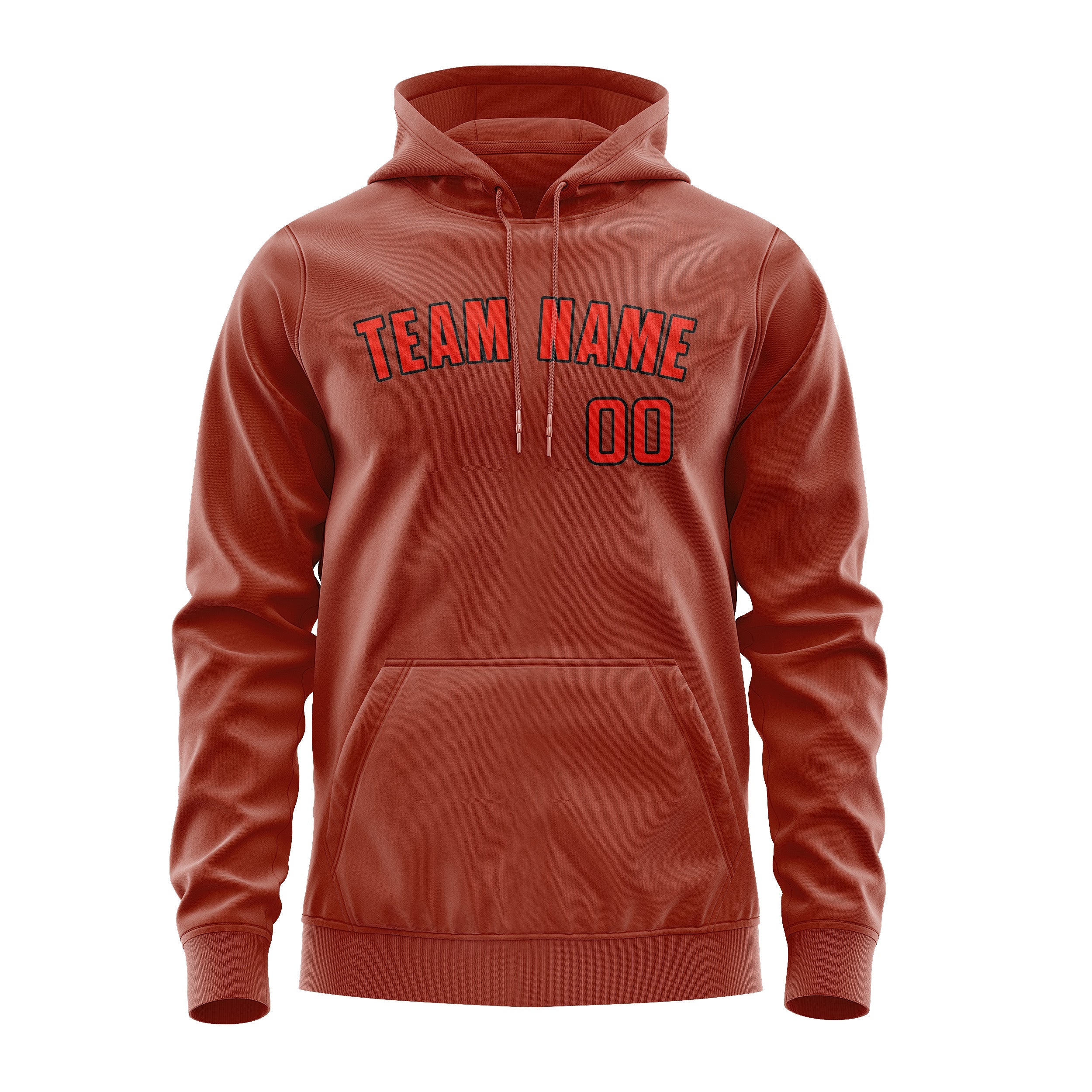 Custom Coral Red Orange Red Hoodie