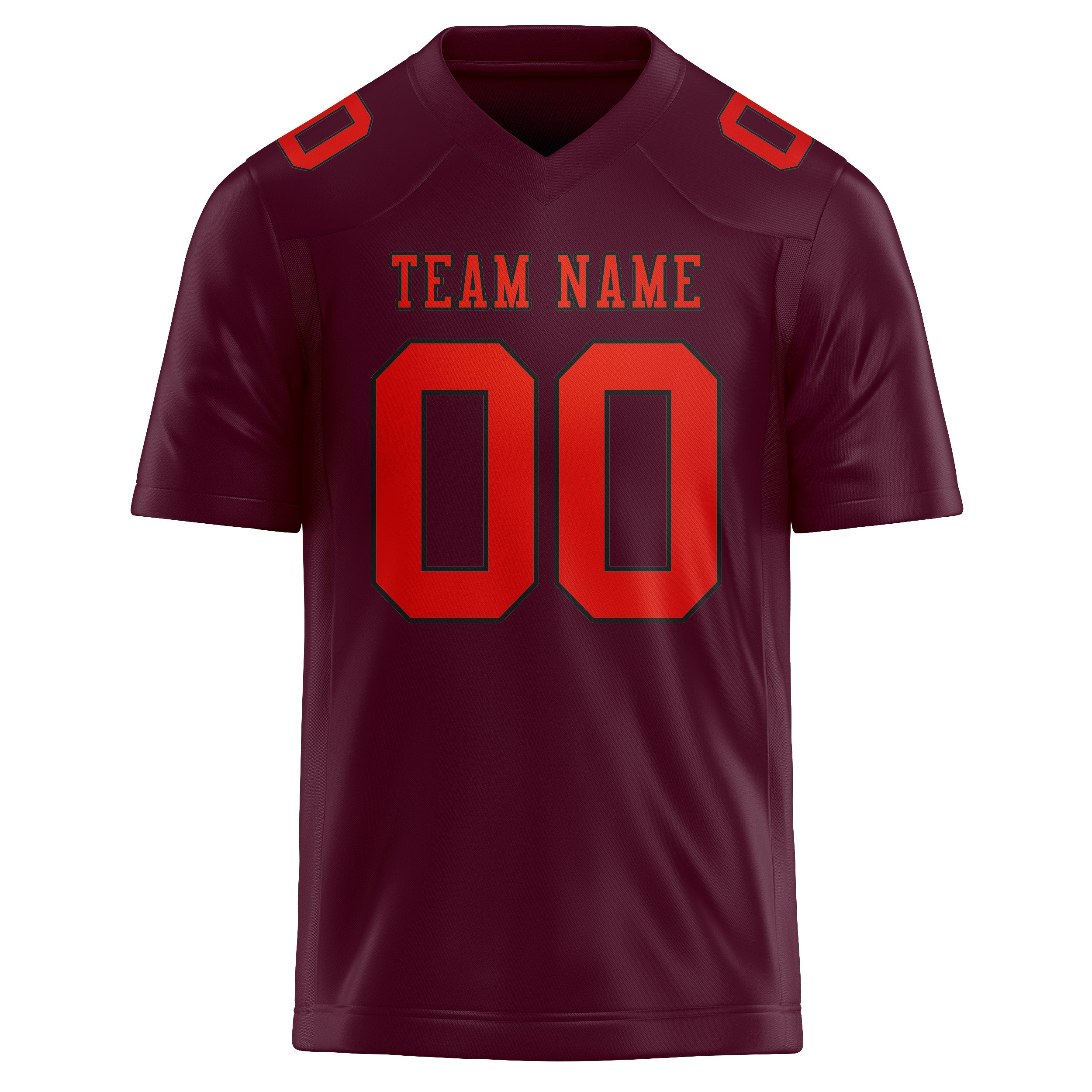 Custom Coral Red Orange Red Football Jersey