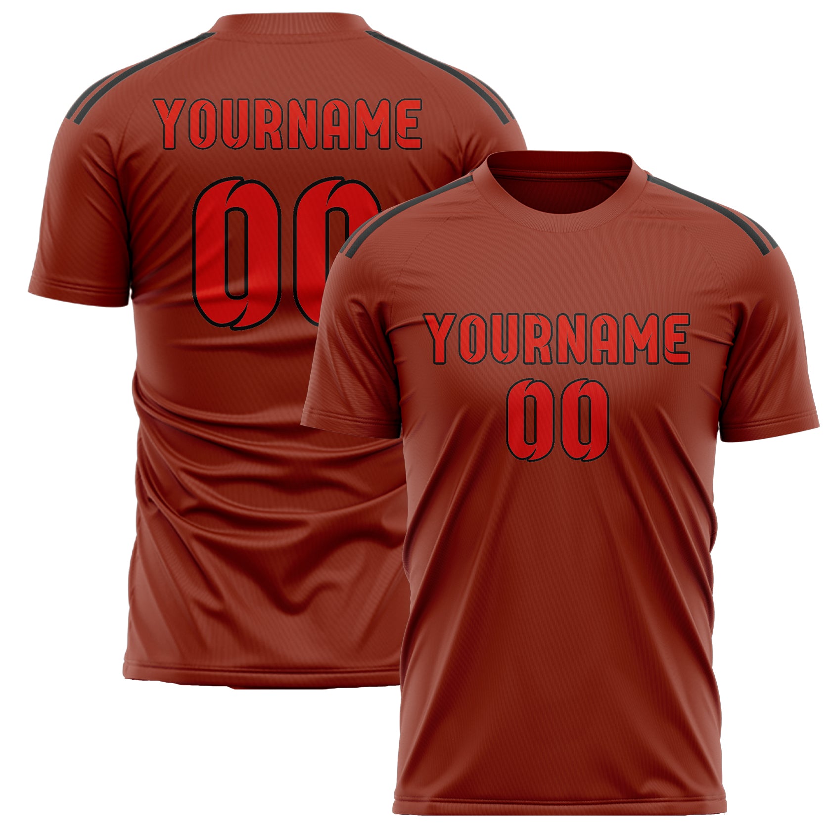 Custom Coral Red Orange Red Soccer Jersey