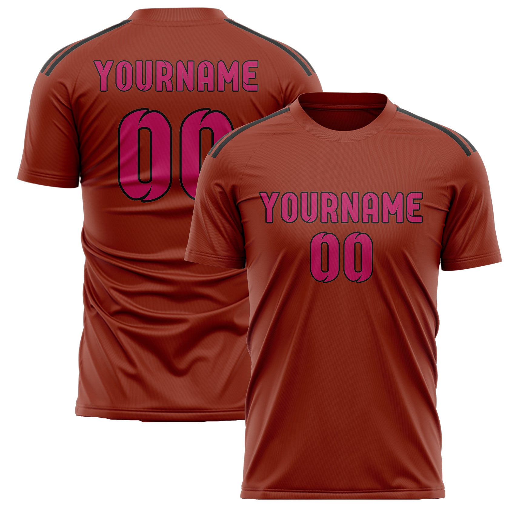 Custom Coral Red Pink Soccer Jersey