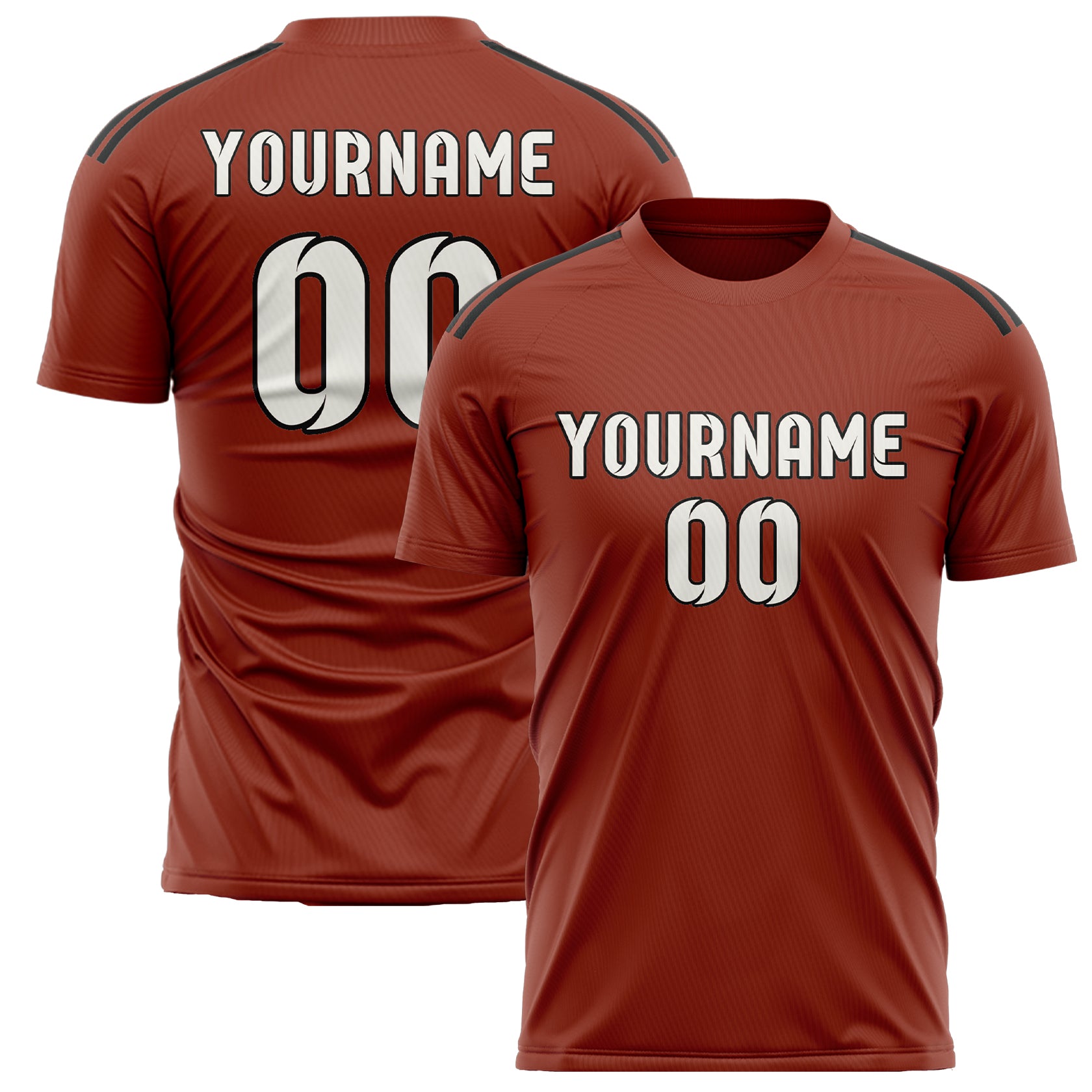 Custom Coral Red White Soccer Jersey
