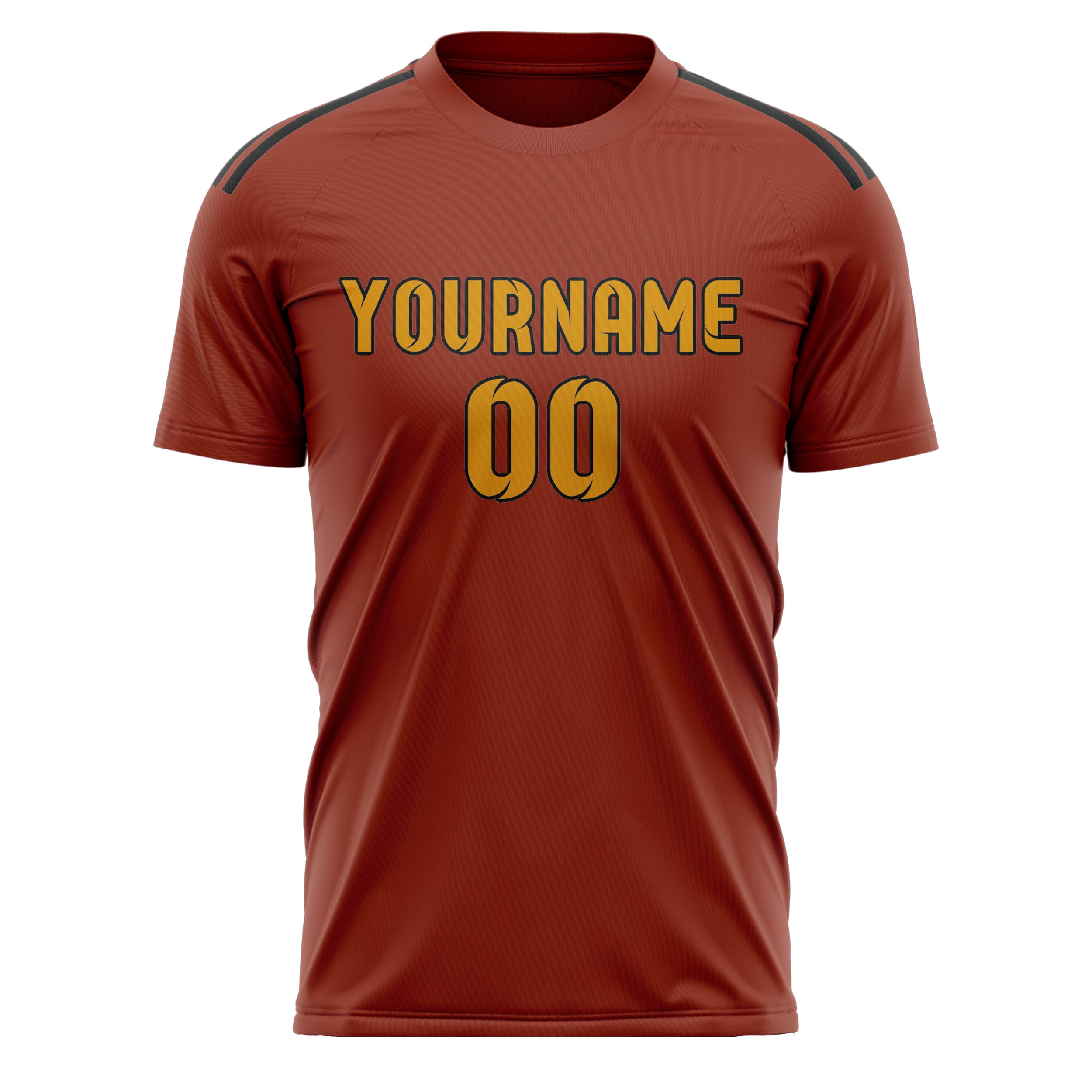 Custom Coral Red Yellow Soccer Jersey
