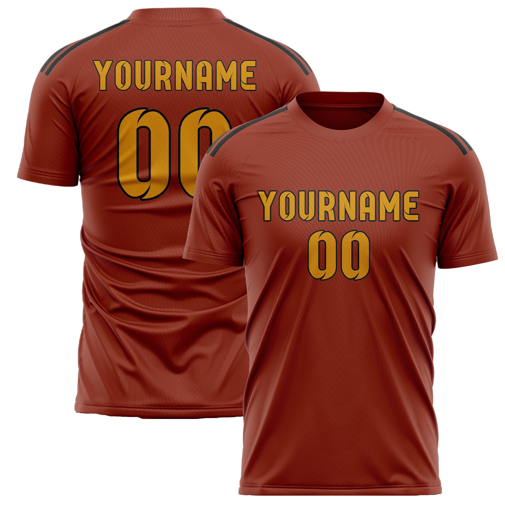 Custom Coral Red Yellow Soccer Jersey