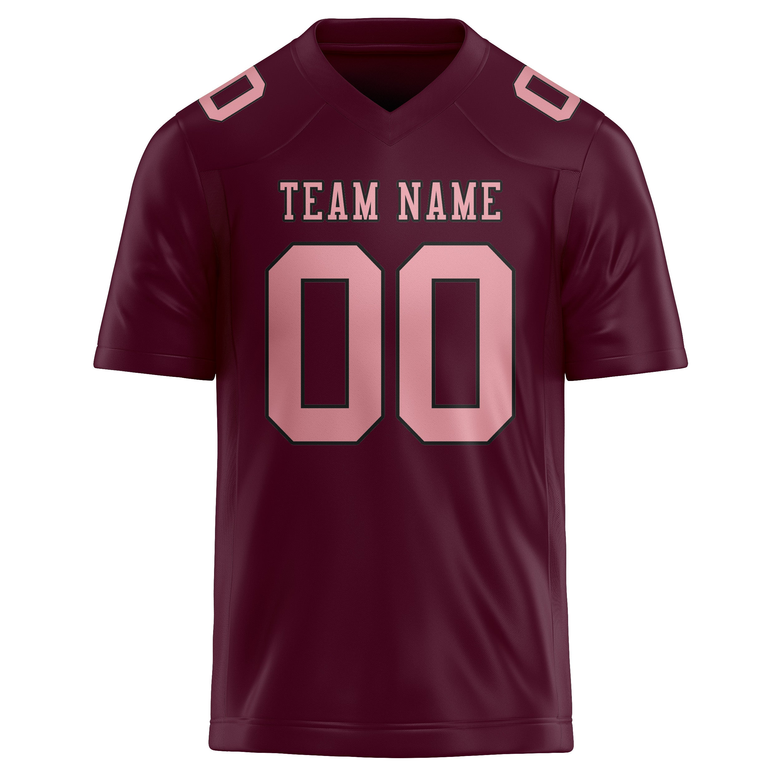 Custom Coral Red Light Pink Football Jersey