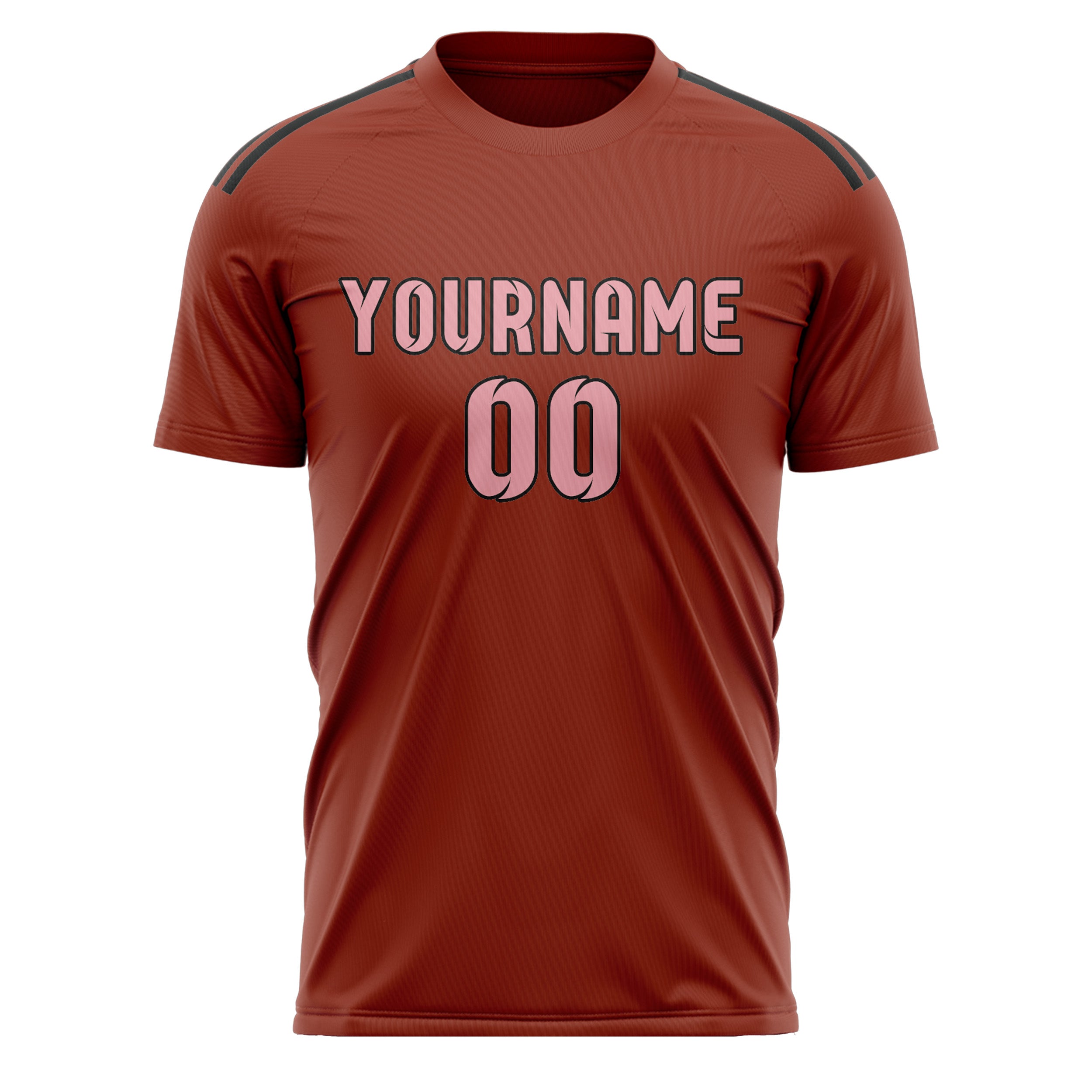 Custom Coral Red Light Pink Soccer Jersey
