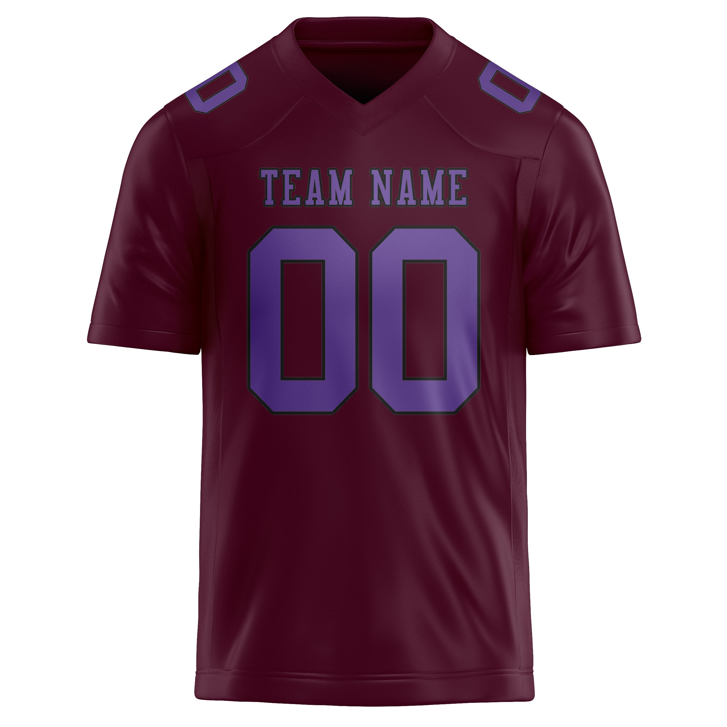 Custom Coral Red Light Purple Football Jersey