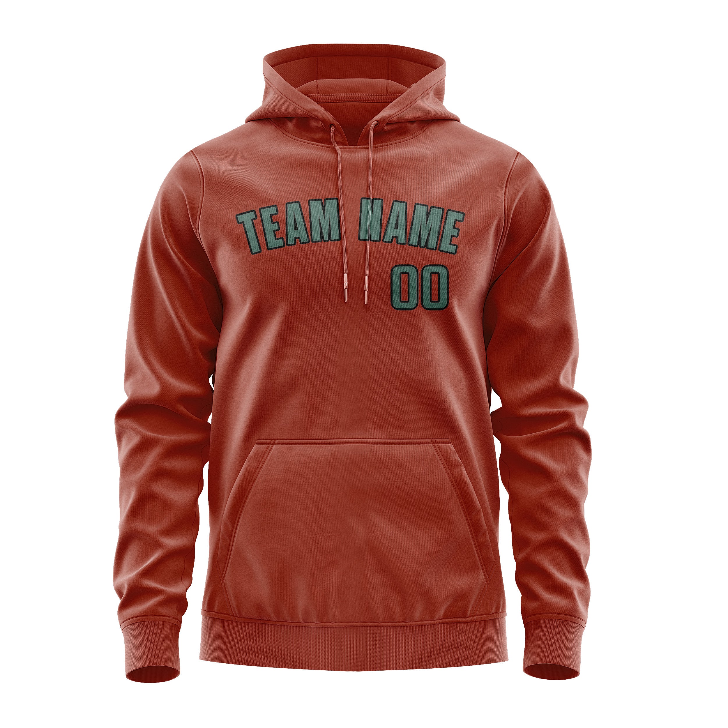 Custom Coral Red Blue Green Hoodie