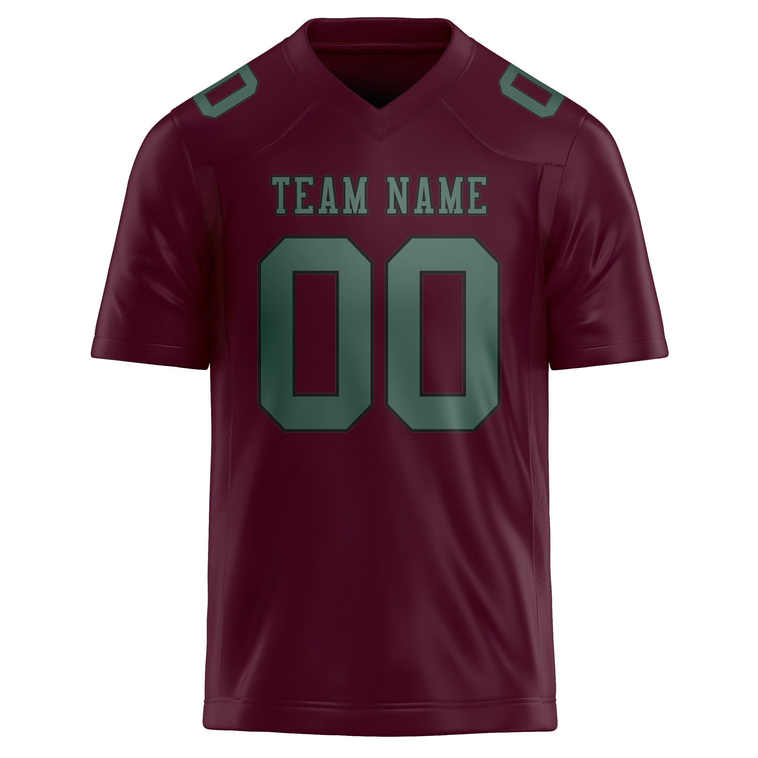 Custom Coral Red Blue Green Football Jersey
