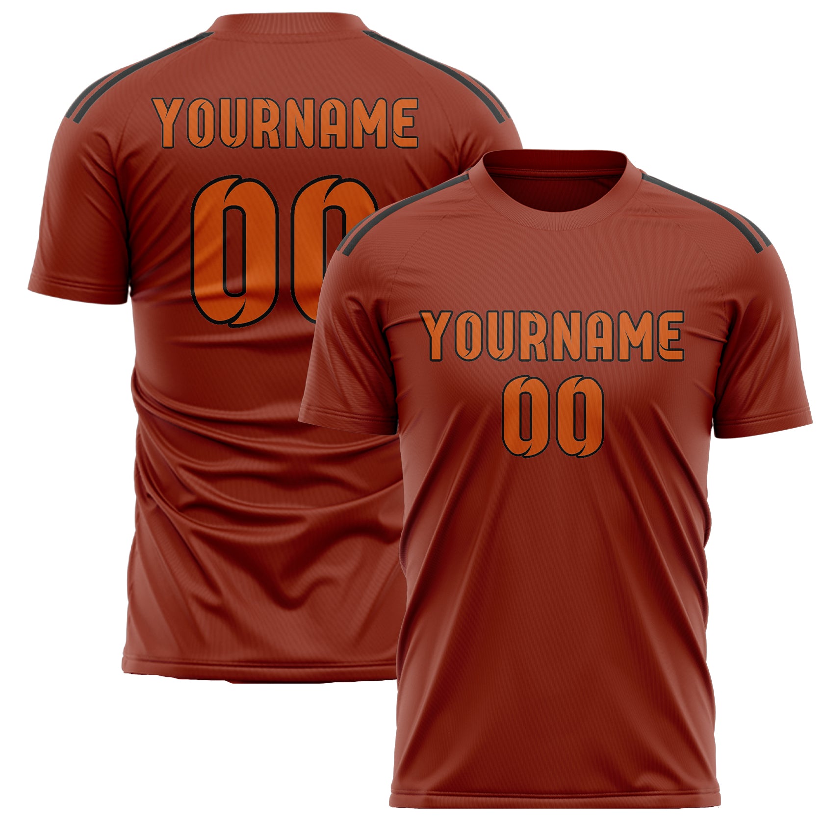 Custom Coral Red Orange Soccer Jersey