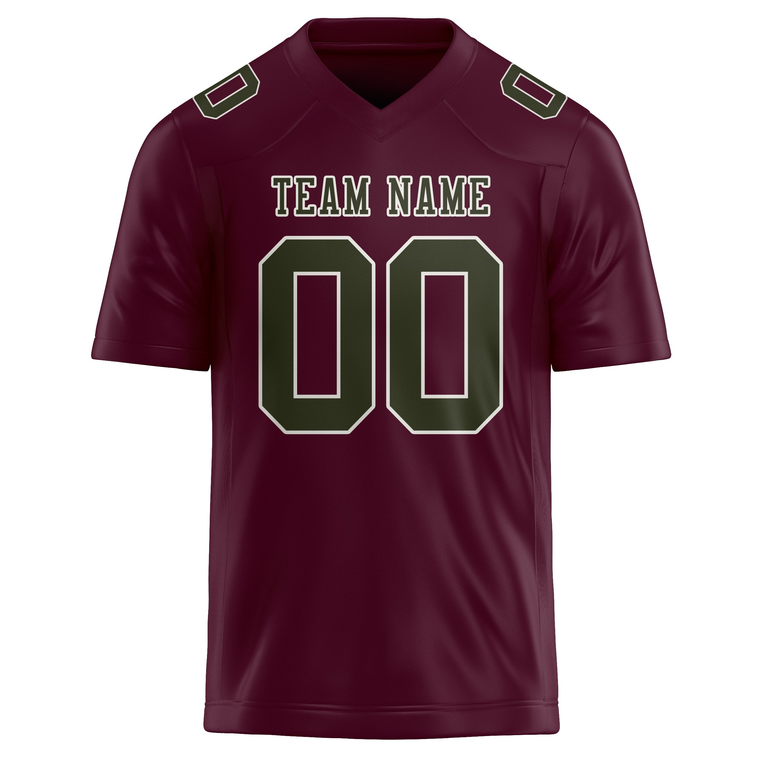 Custom Coral Red Olive Football Jersey