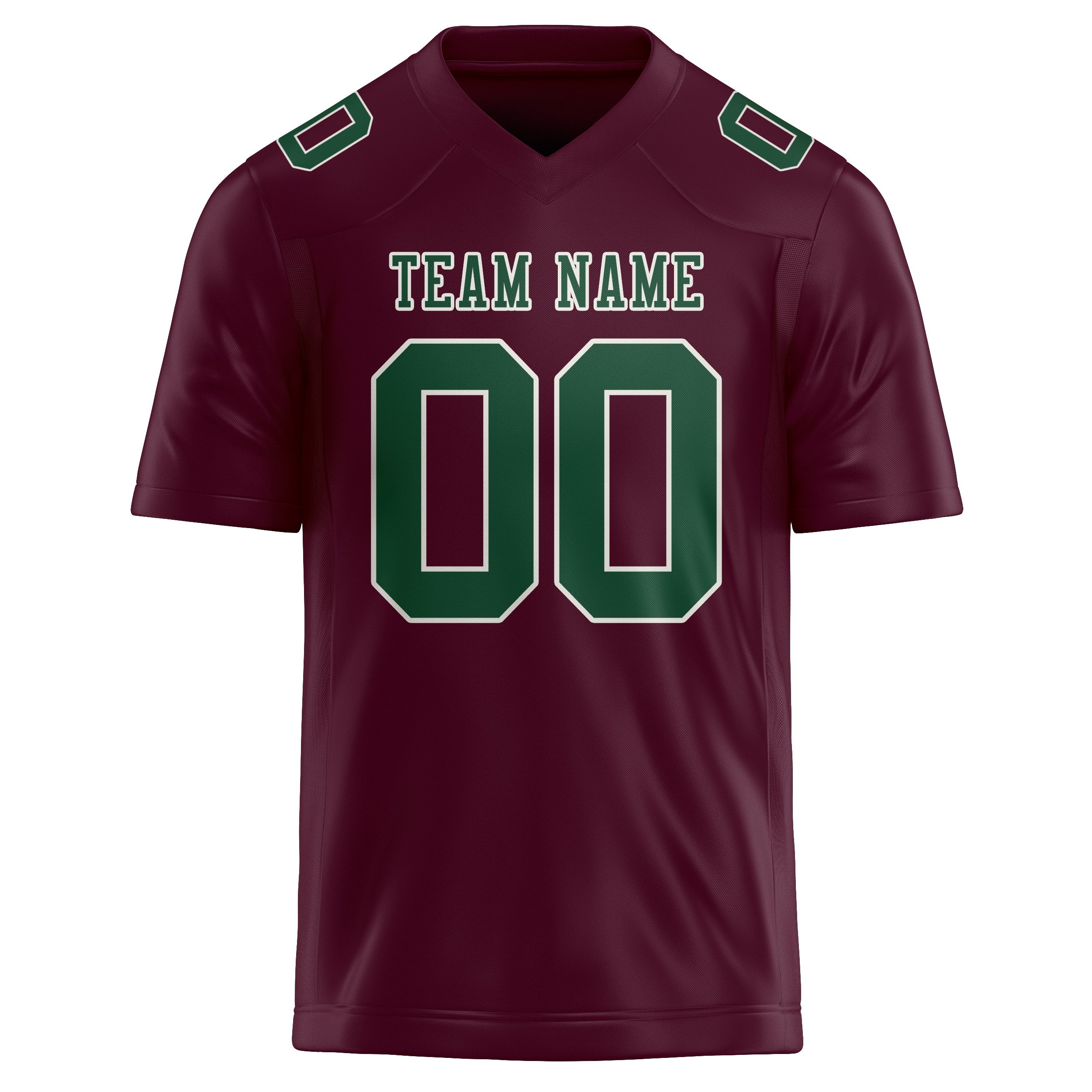 Custom Coral Red Green Football Jersey