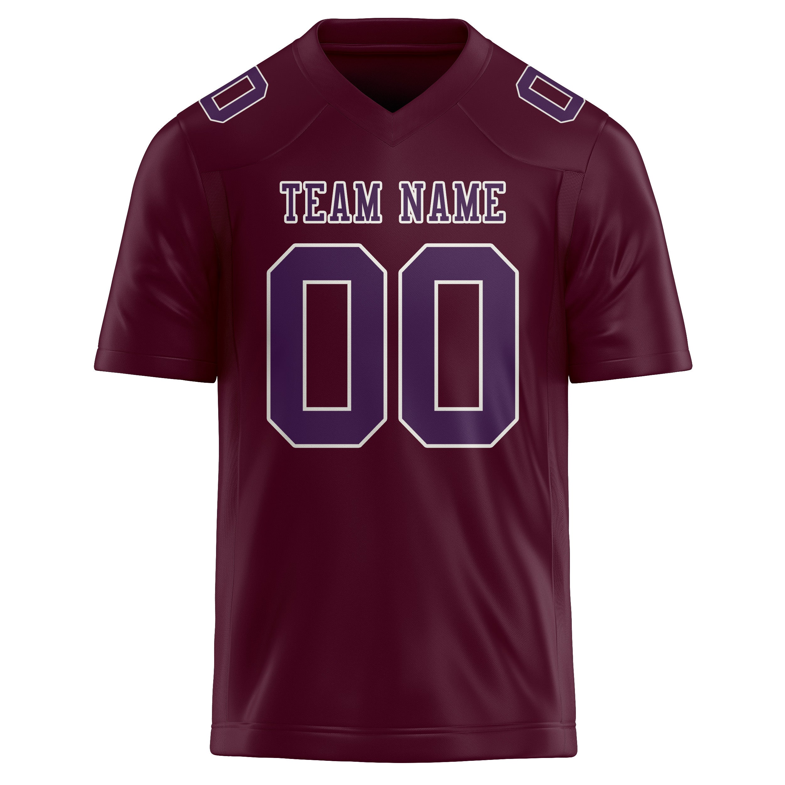 Custom Coral Red Purple Football Jersey