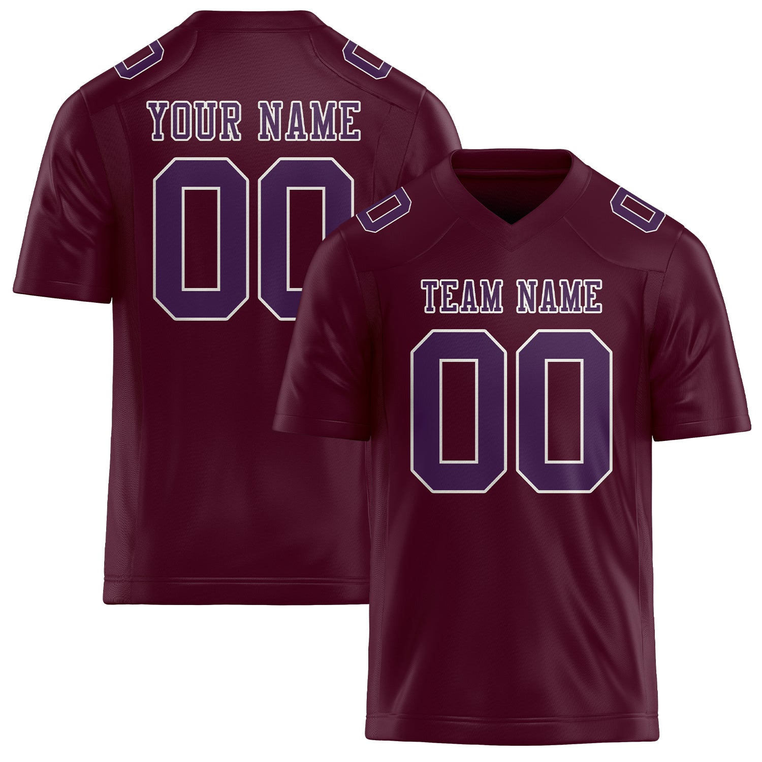 Custom Coral Red Purple Football Jersey
