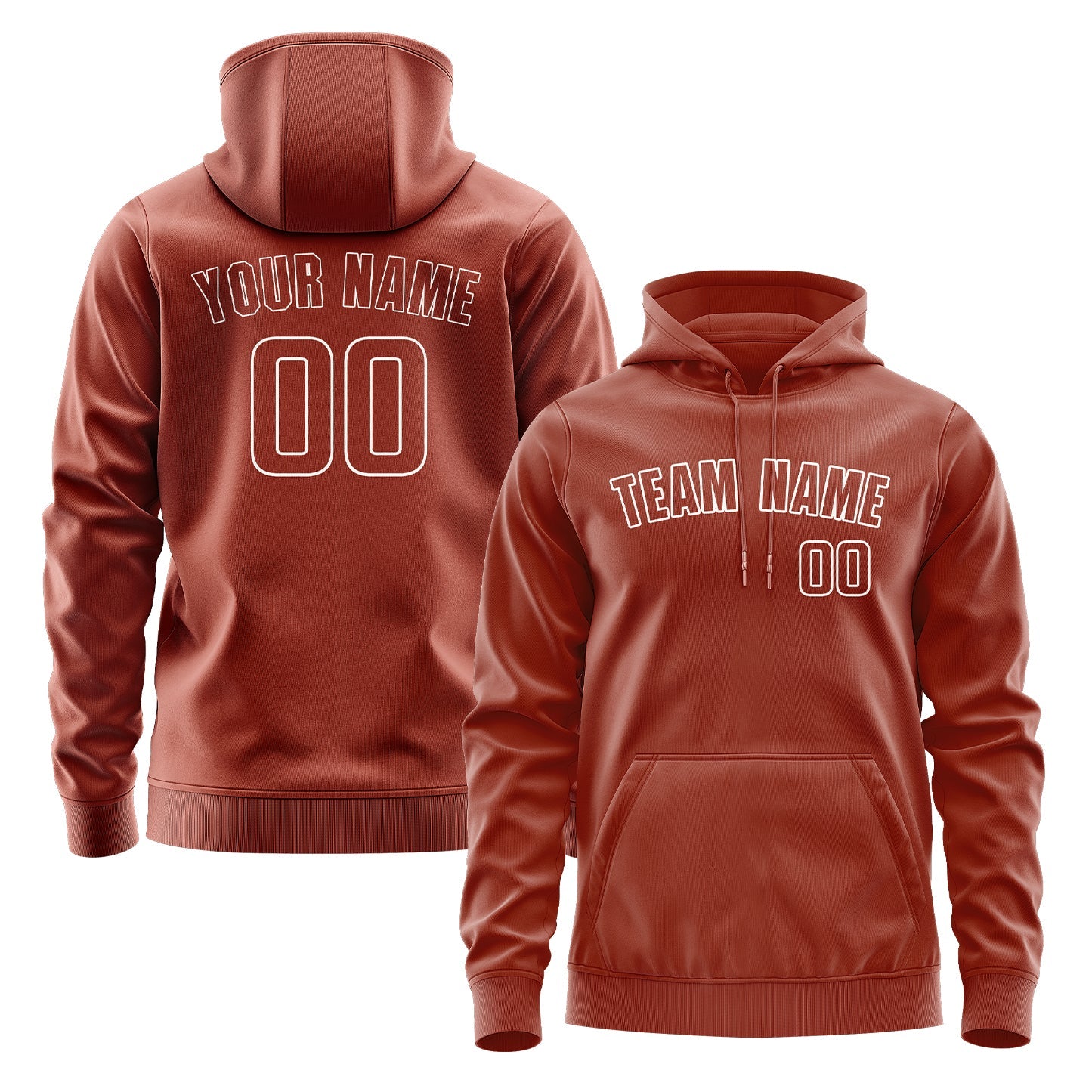 Custom Coral Red Coral Red Hoodie