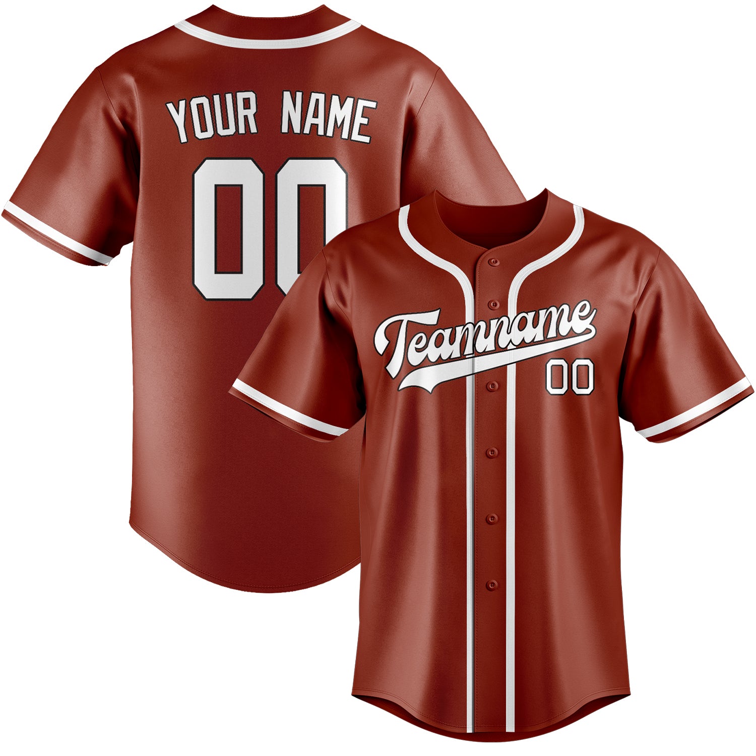 Custom Coral Red White Baseball Jersey