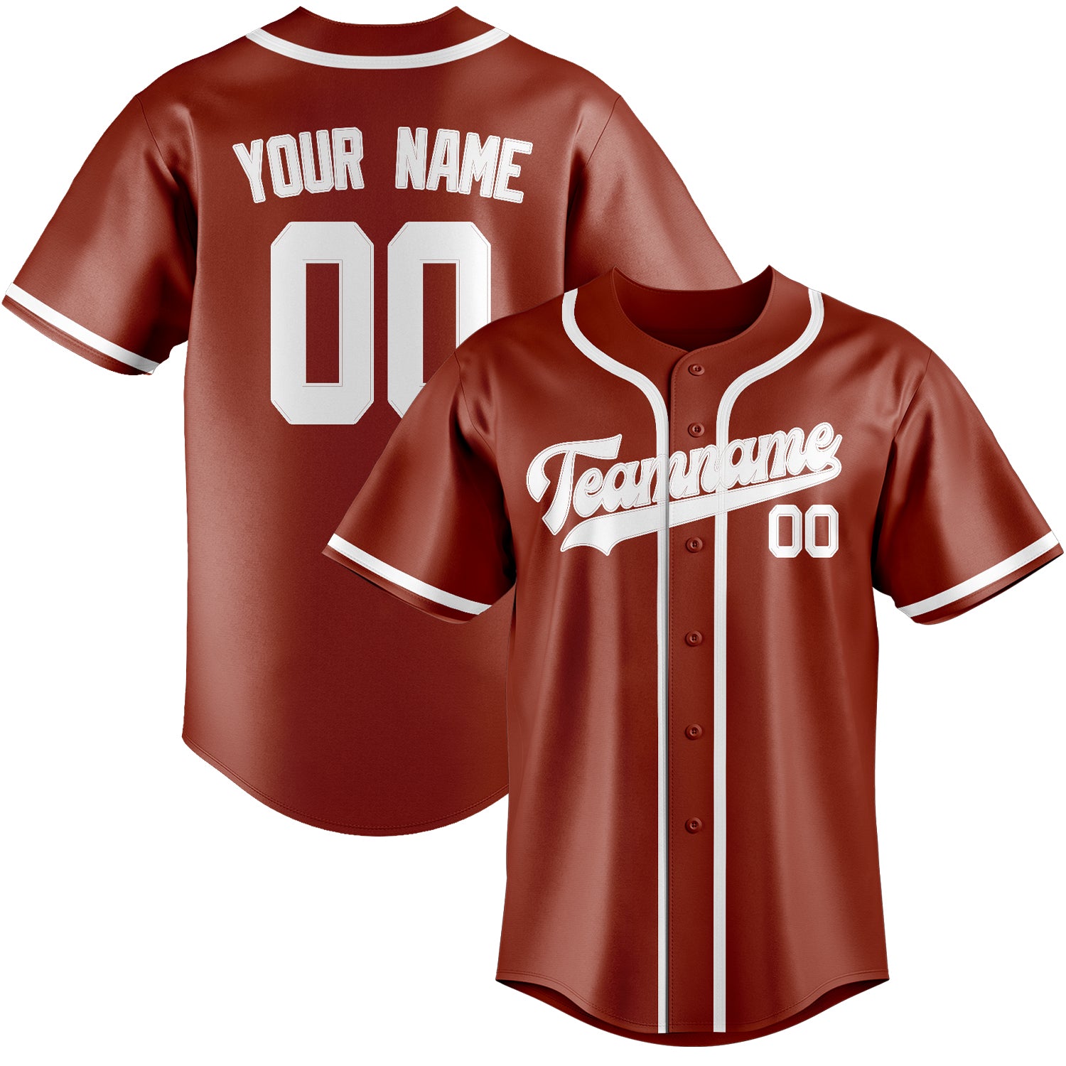 Custom Coral Red White Baseball Jersey
