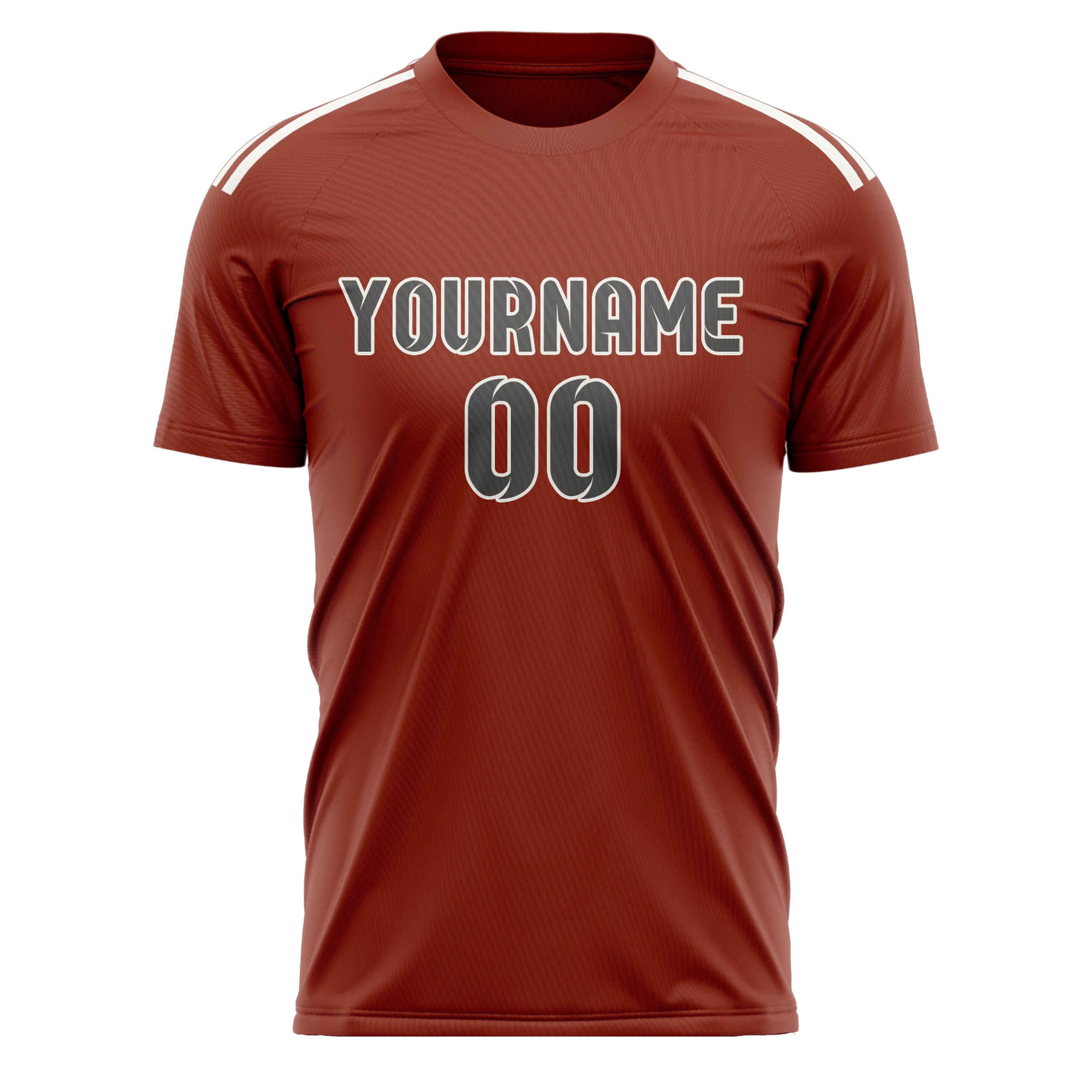 Custom Coral Red Dark Grey Soccer Jersey