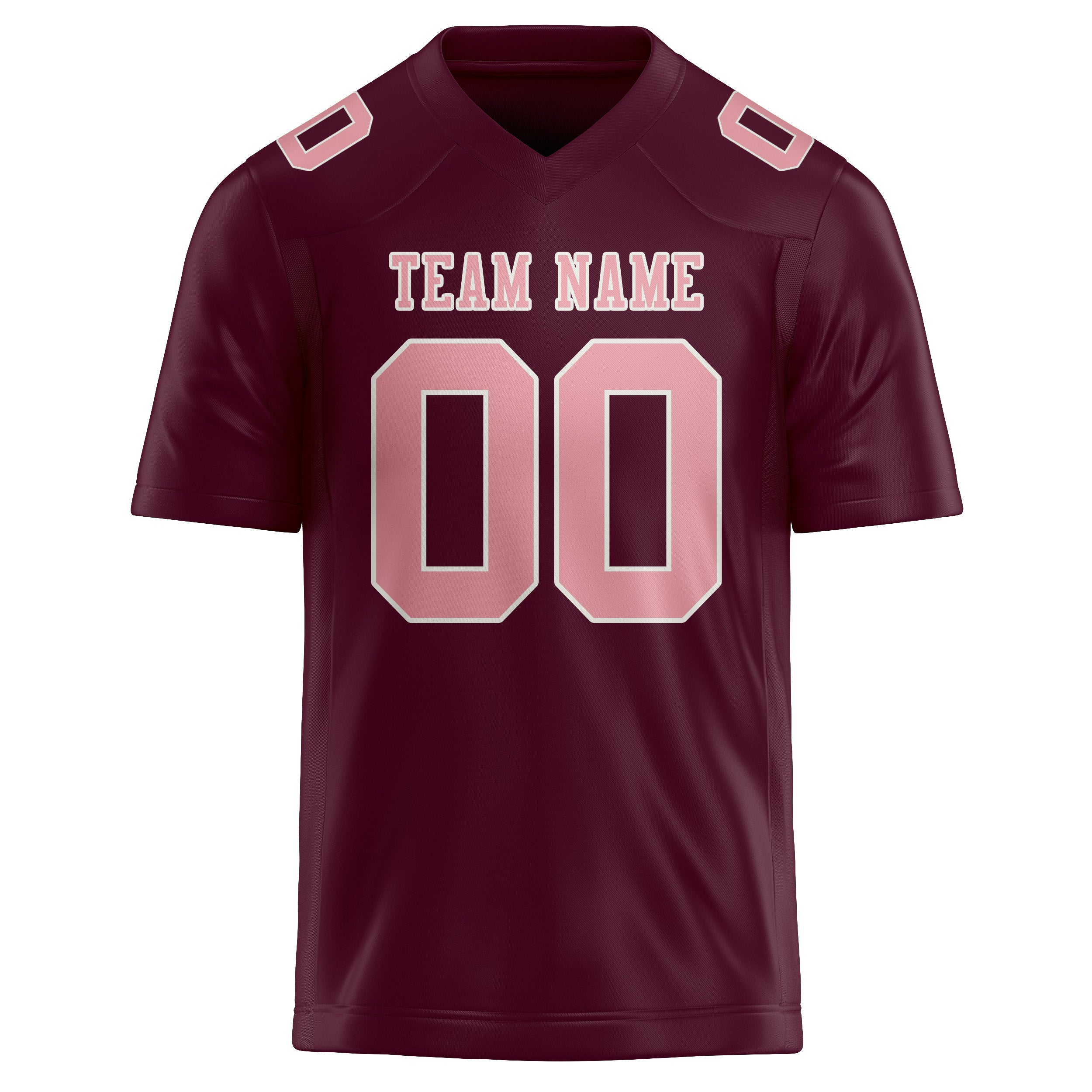 Custom Coral Red Light Pink Football Jersey