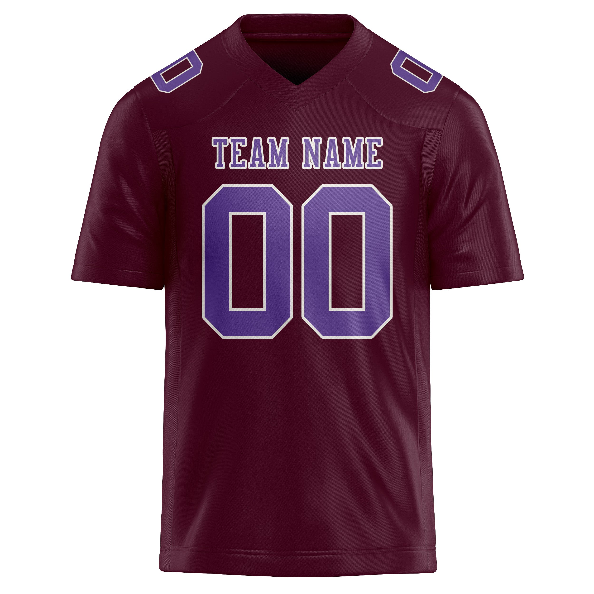 Custom Coral Red Light Purple Football Jersey