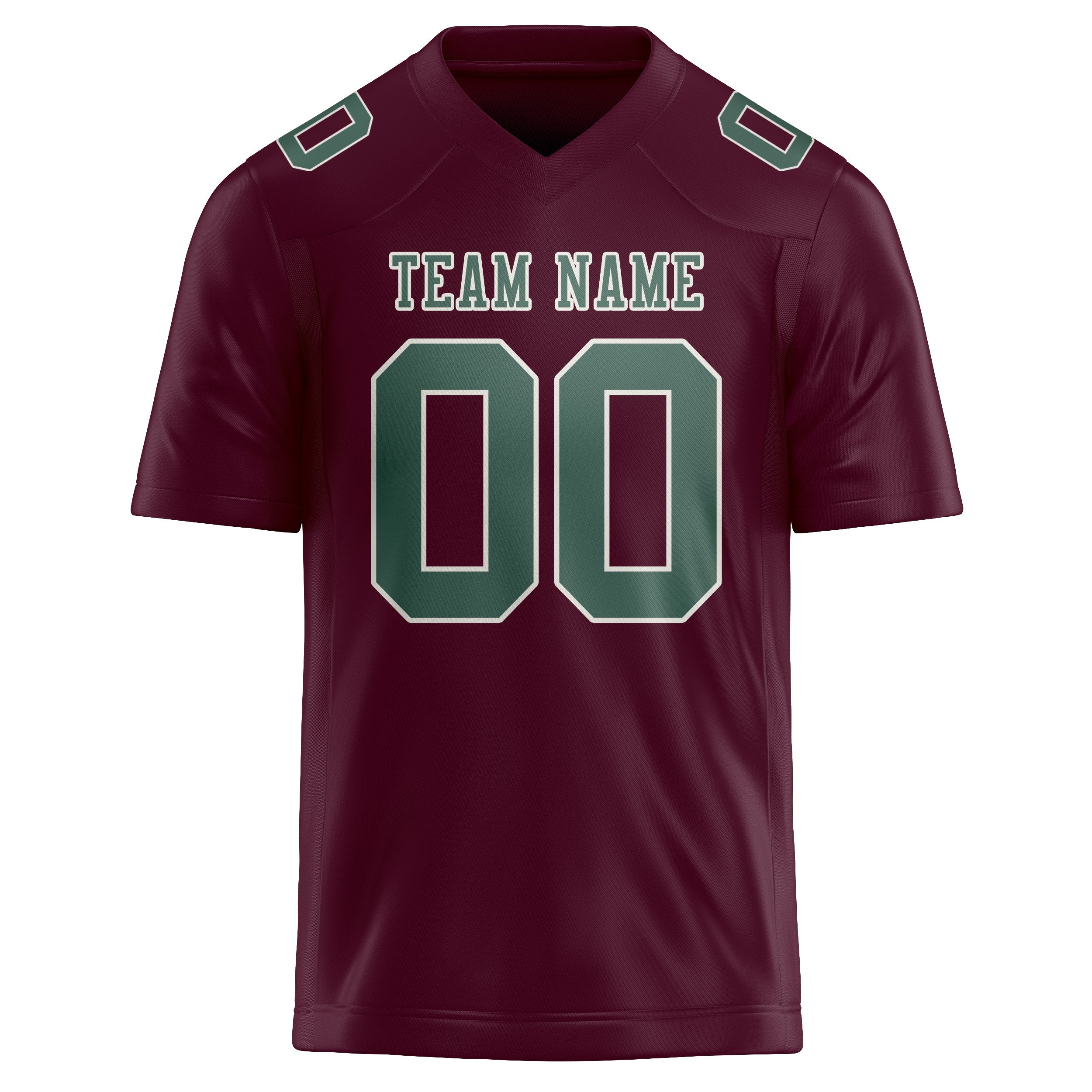 Custom Coral Red Blue Green Football Jersey