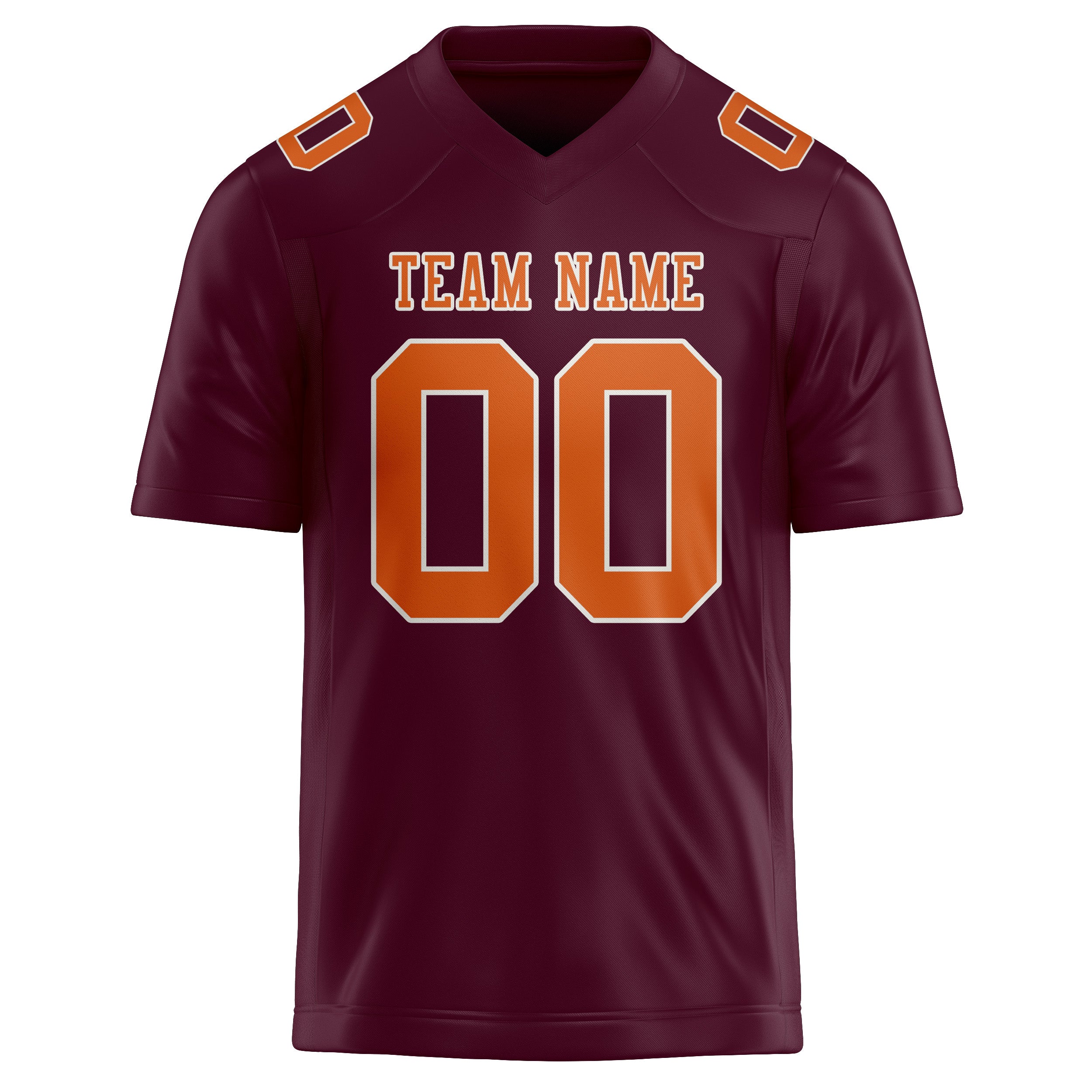Custom Coral Red Orange Football Jersey