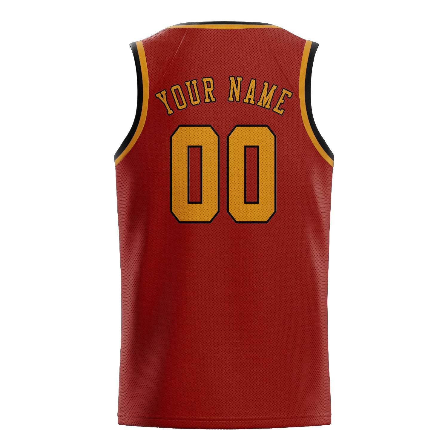 Custom Coral Red Yellow Basketball Jersey