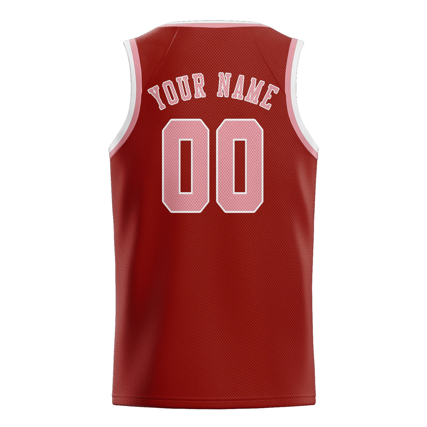 Custom Coral Red Light Pink Basketball Jersey