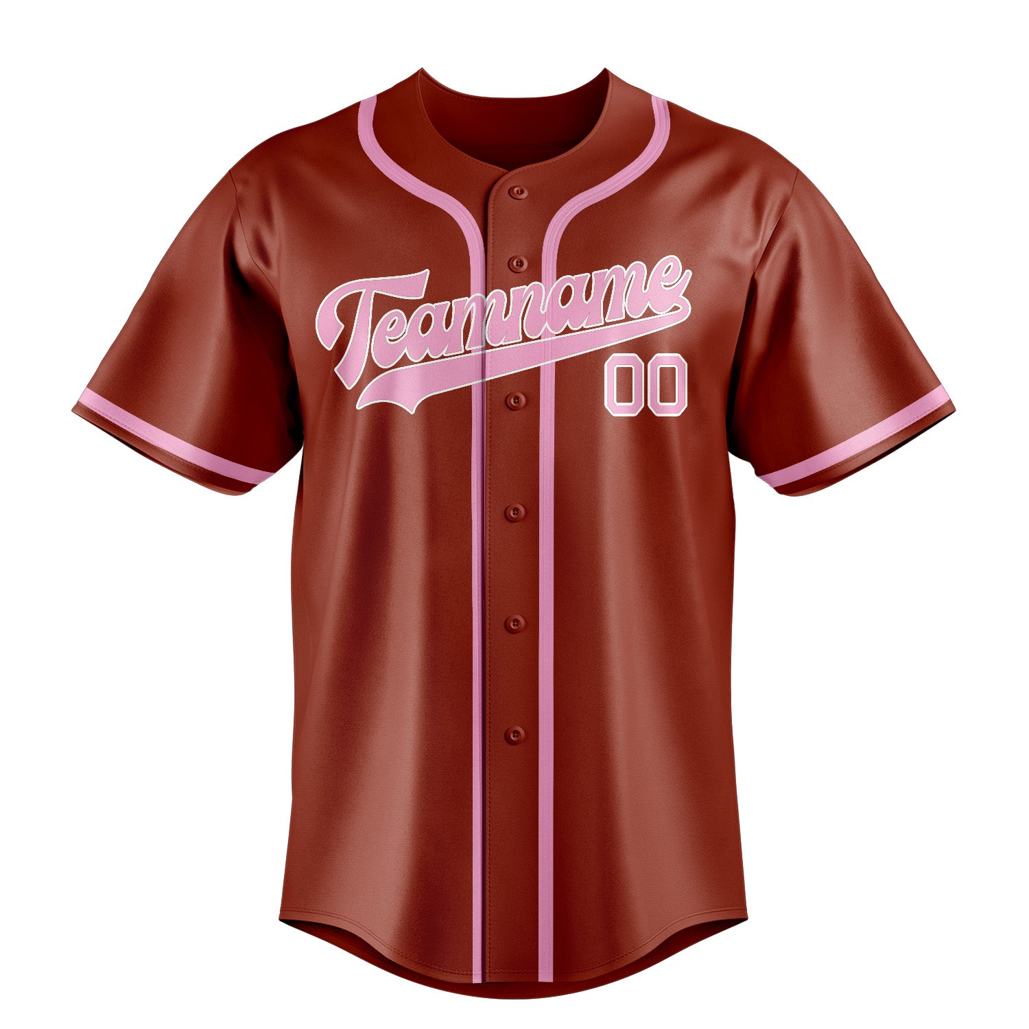 Custom Coral Red Light Pink Baseball Jersey