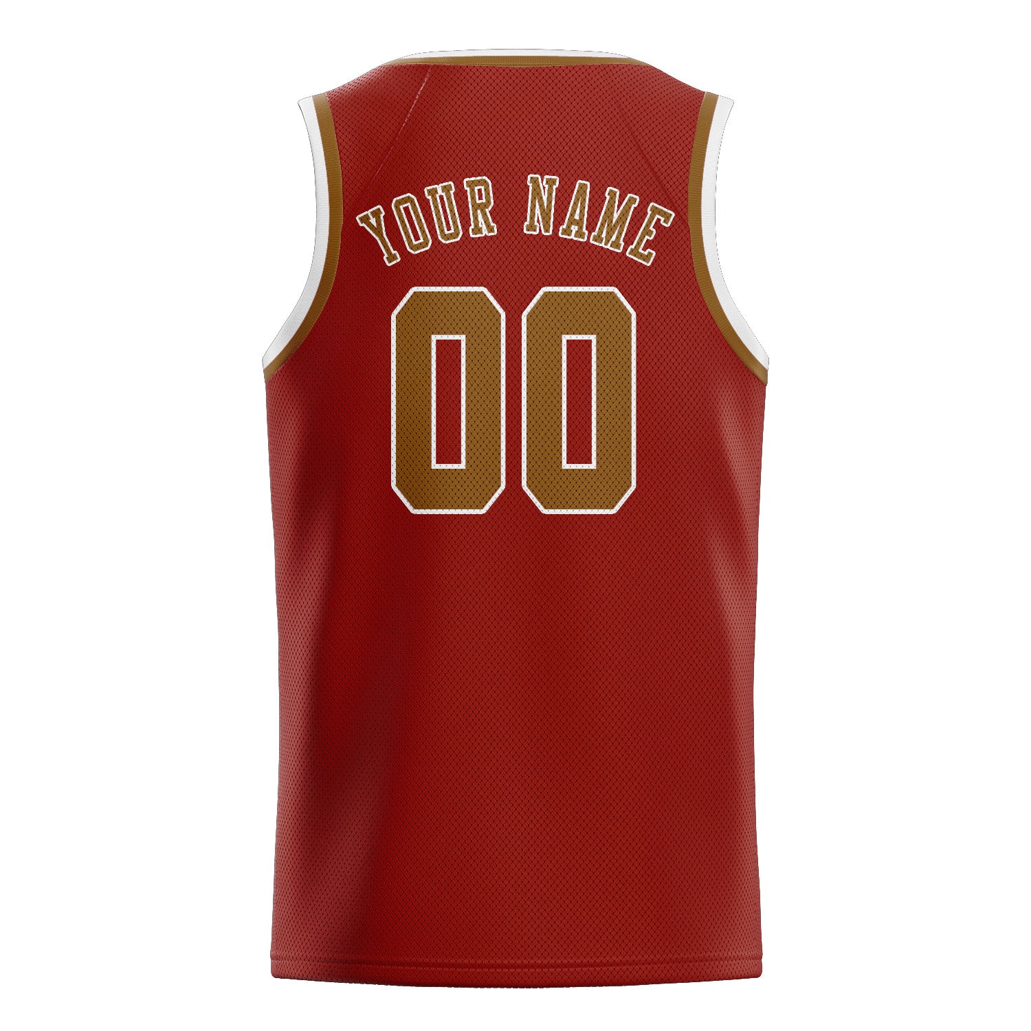 Custom Coral Red Khaki Basketball Jersey